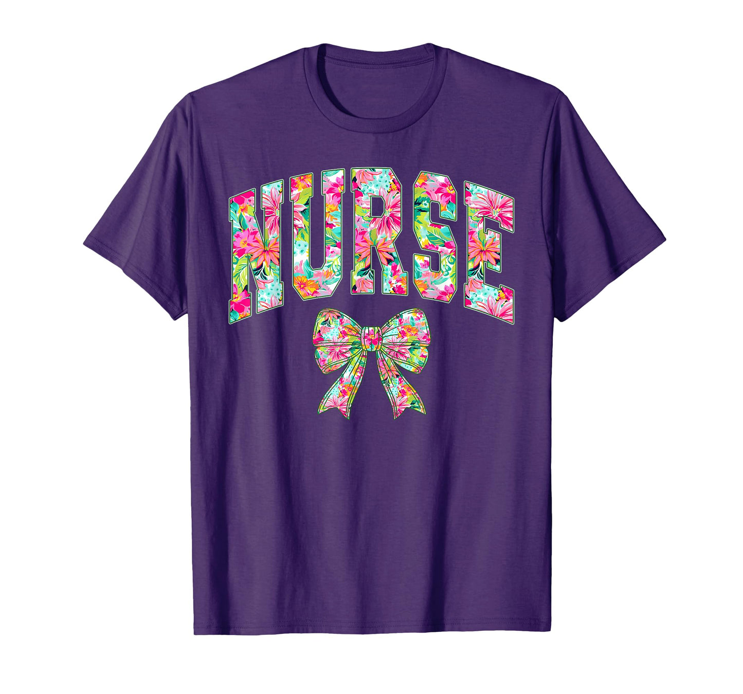 Groovy Nurse Coquette Bow Boho Floral Nursing Nurse Life T-Shirt