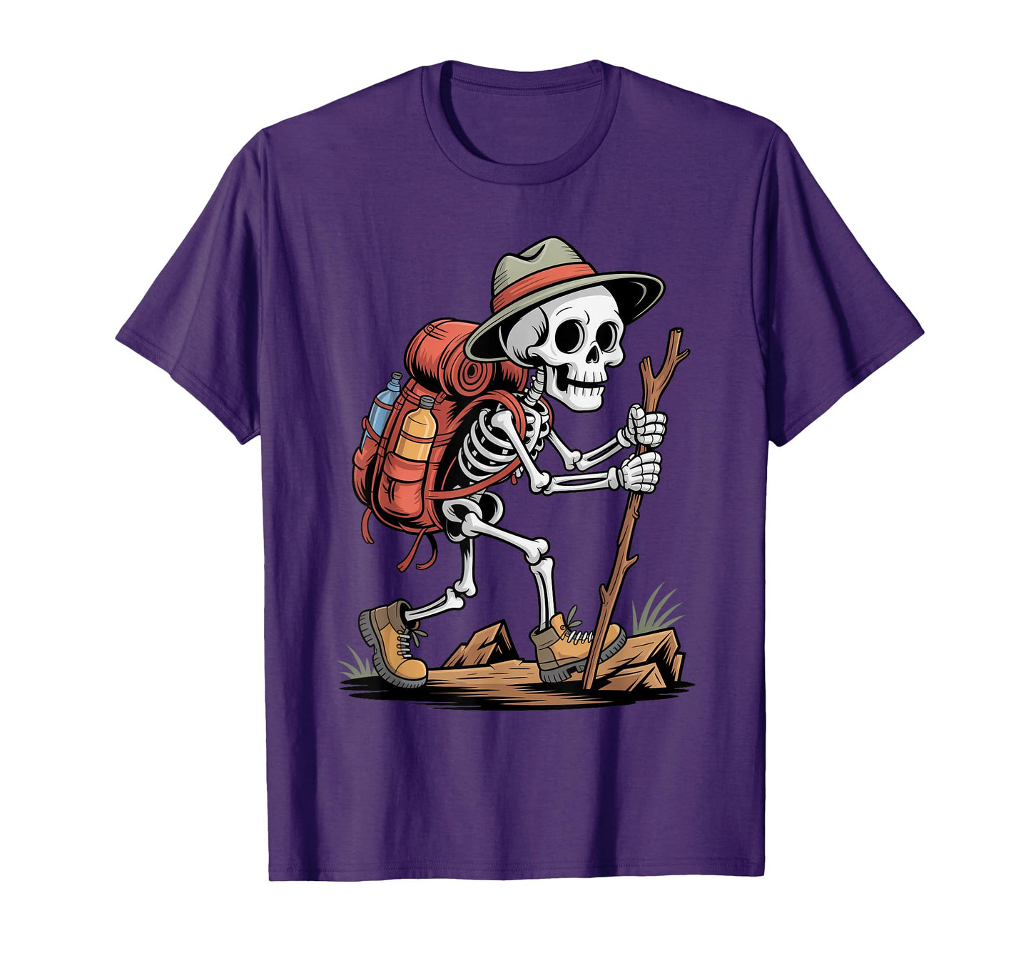 Halloween Skeleton Hiking Men Women Trick or Treat Costume T-Shirt