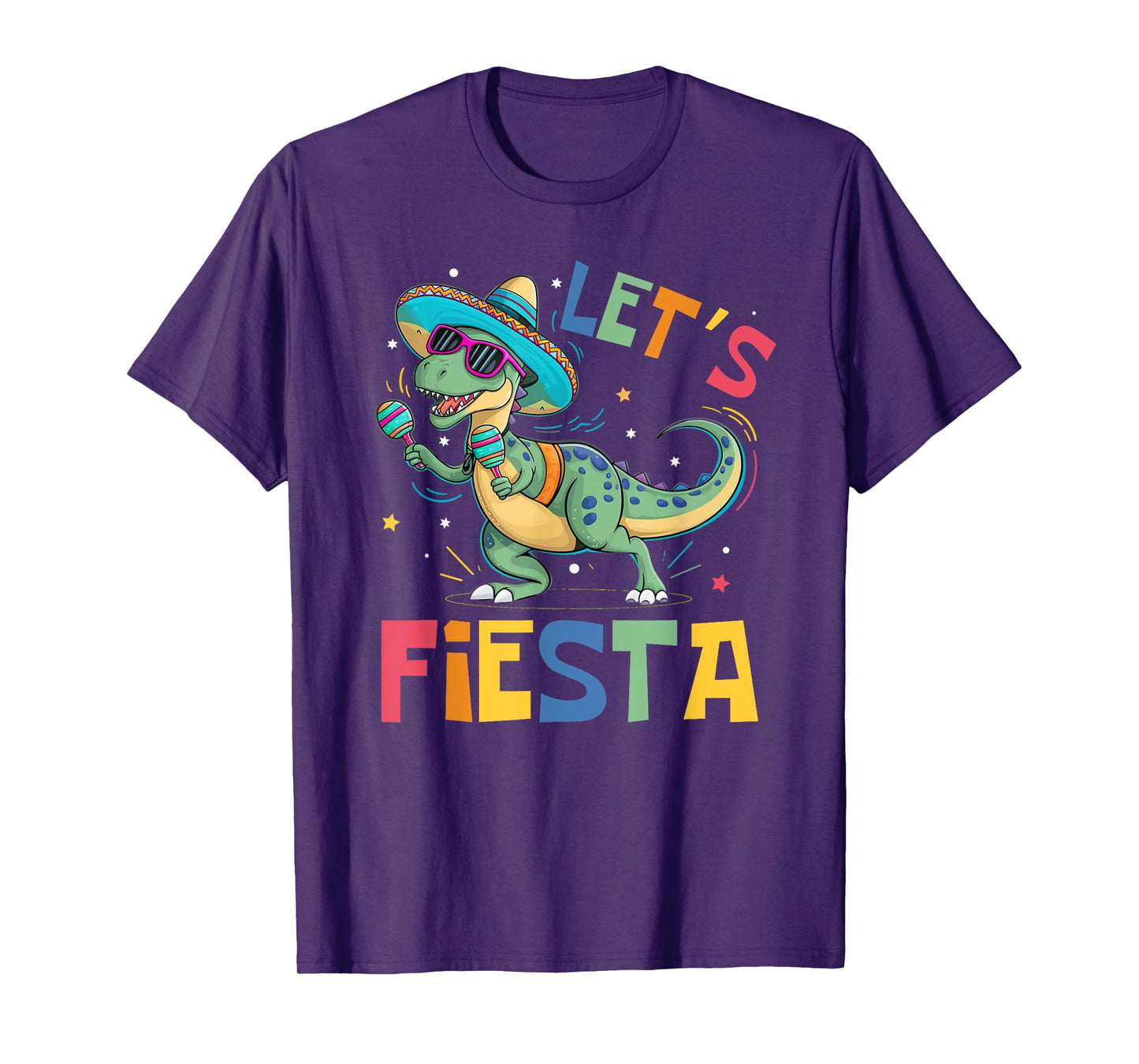 Let's Fiesta Trex Funny Cinco De Mayo Dinosaur Boy Girl Kids T-Shirt