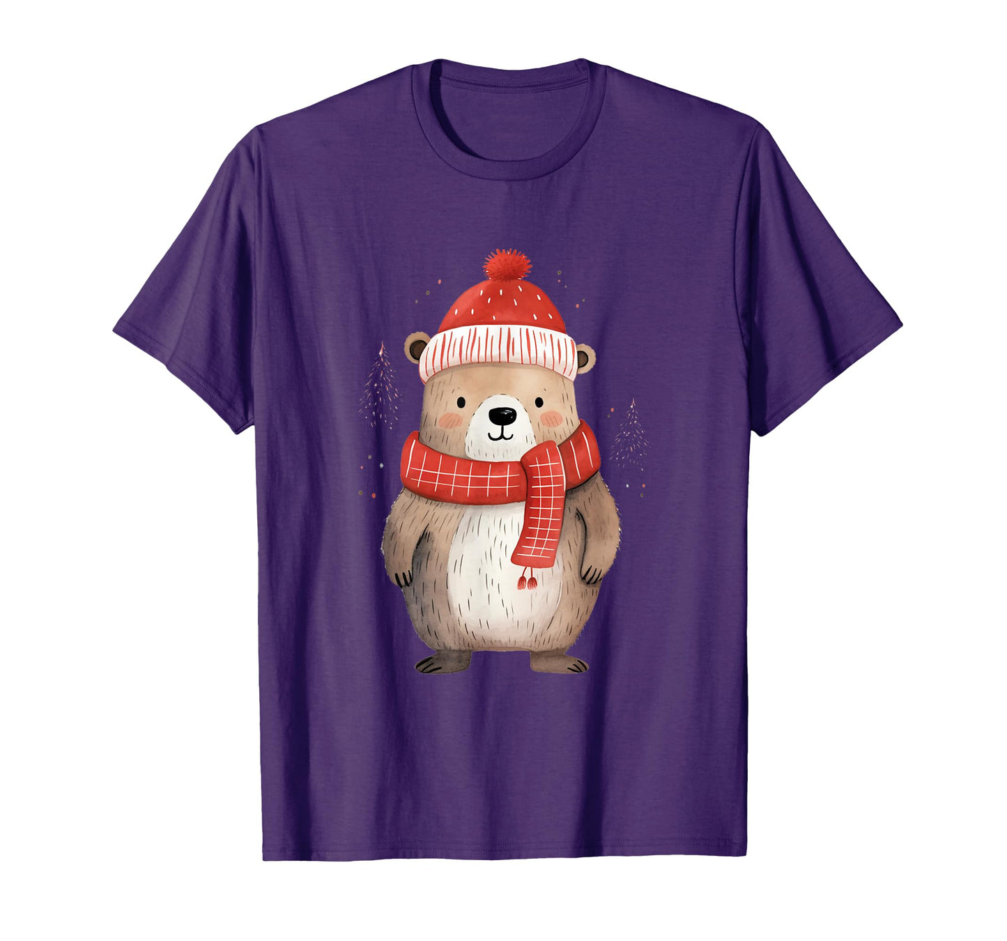 Cute Christmas bear - a gift under the tree T-Shirt