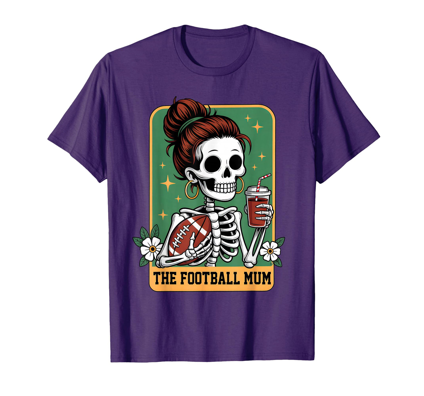 The Football Mom Tarot Card Skeleton Game Day Proud Moms T-Shirt