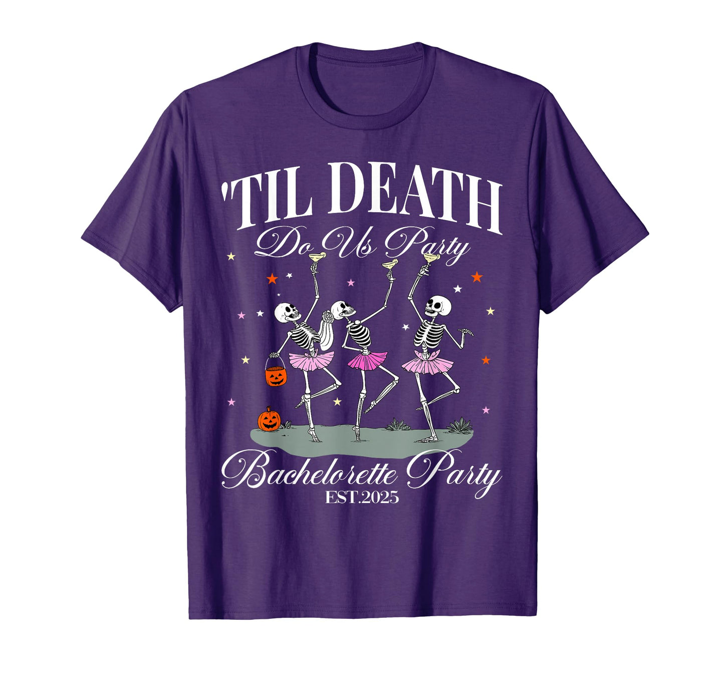 Til Death Do Us Party Retro Halloween Bachelorette Matching T-Shirt