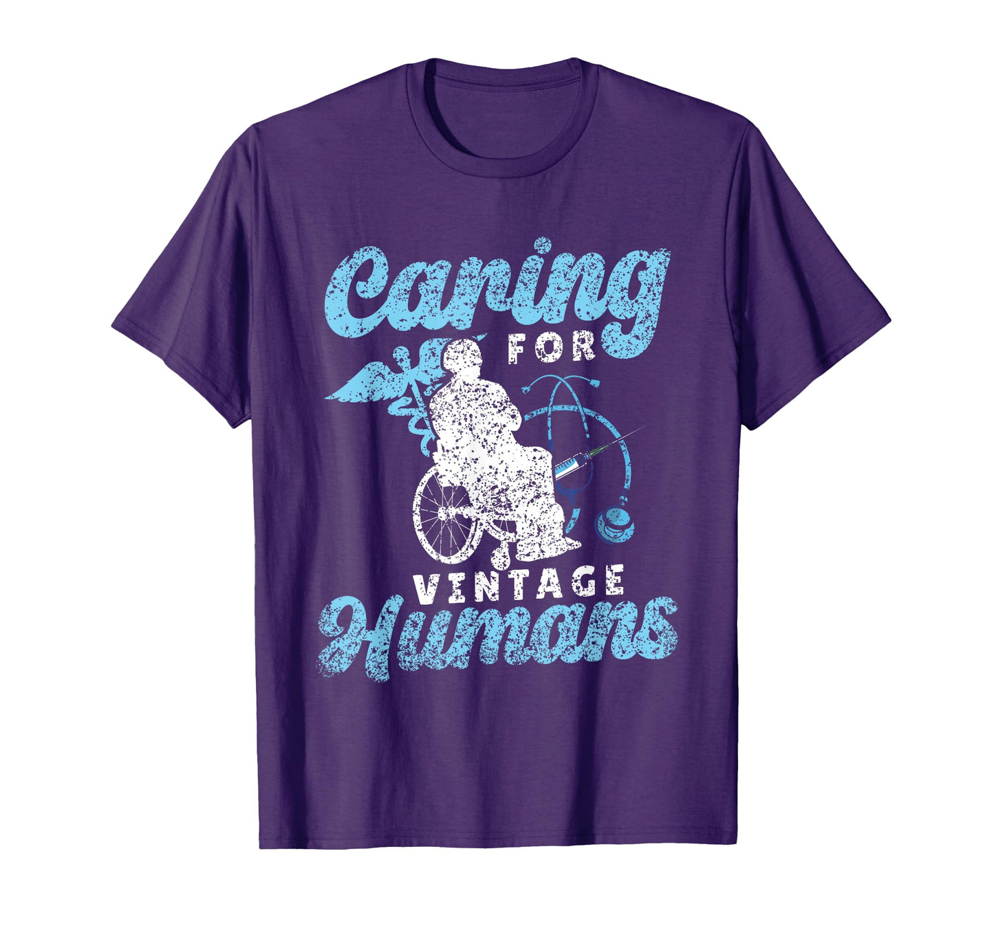 Caring For Vintage Humans Nursing Nurses Geriatric Nurse T-Shirt