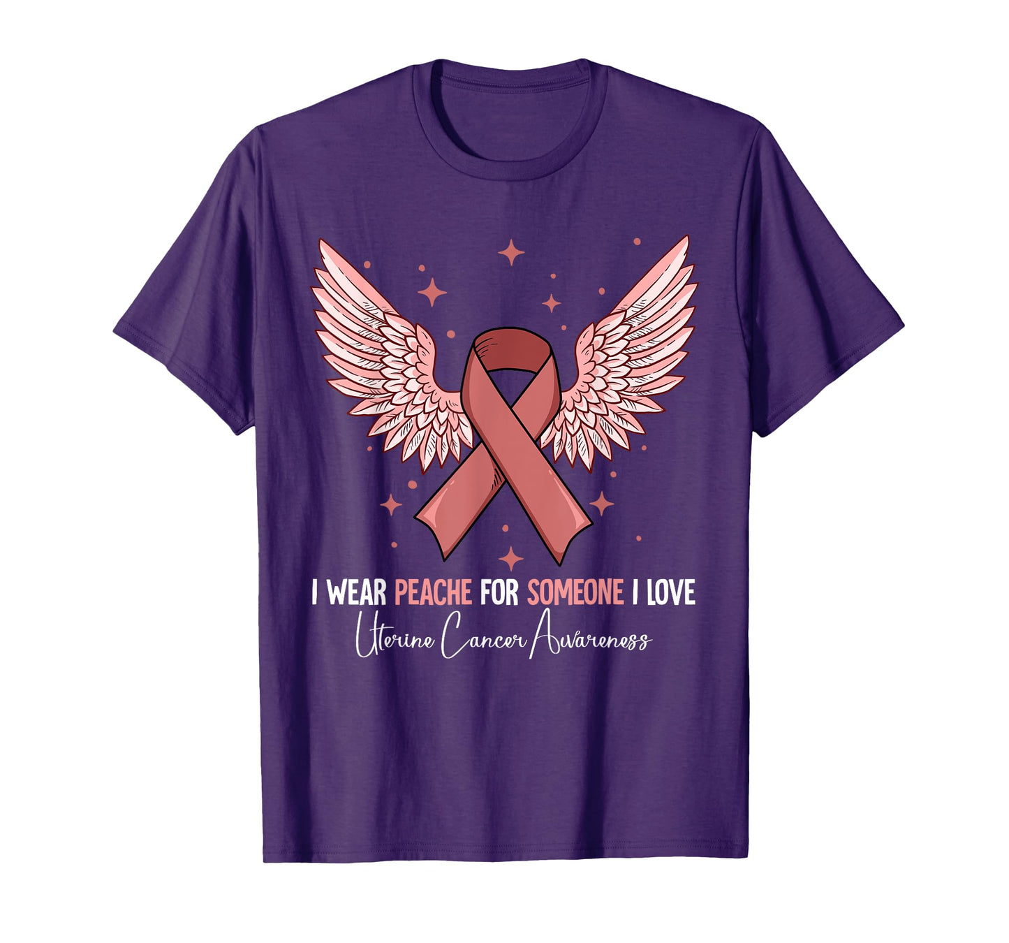 I Wear Peach For Uterine Cancer Awareness T-Shirt