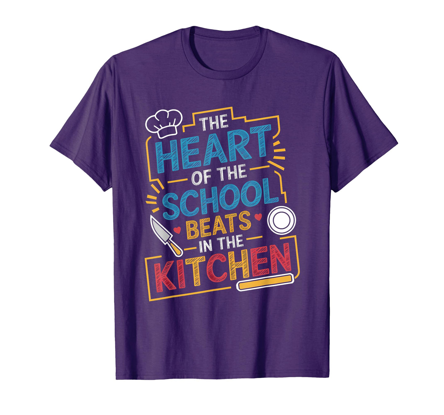 Lunch Hero Squad a Cafeteria Chalkboard School lunch hero T-Shirt