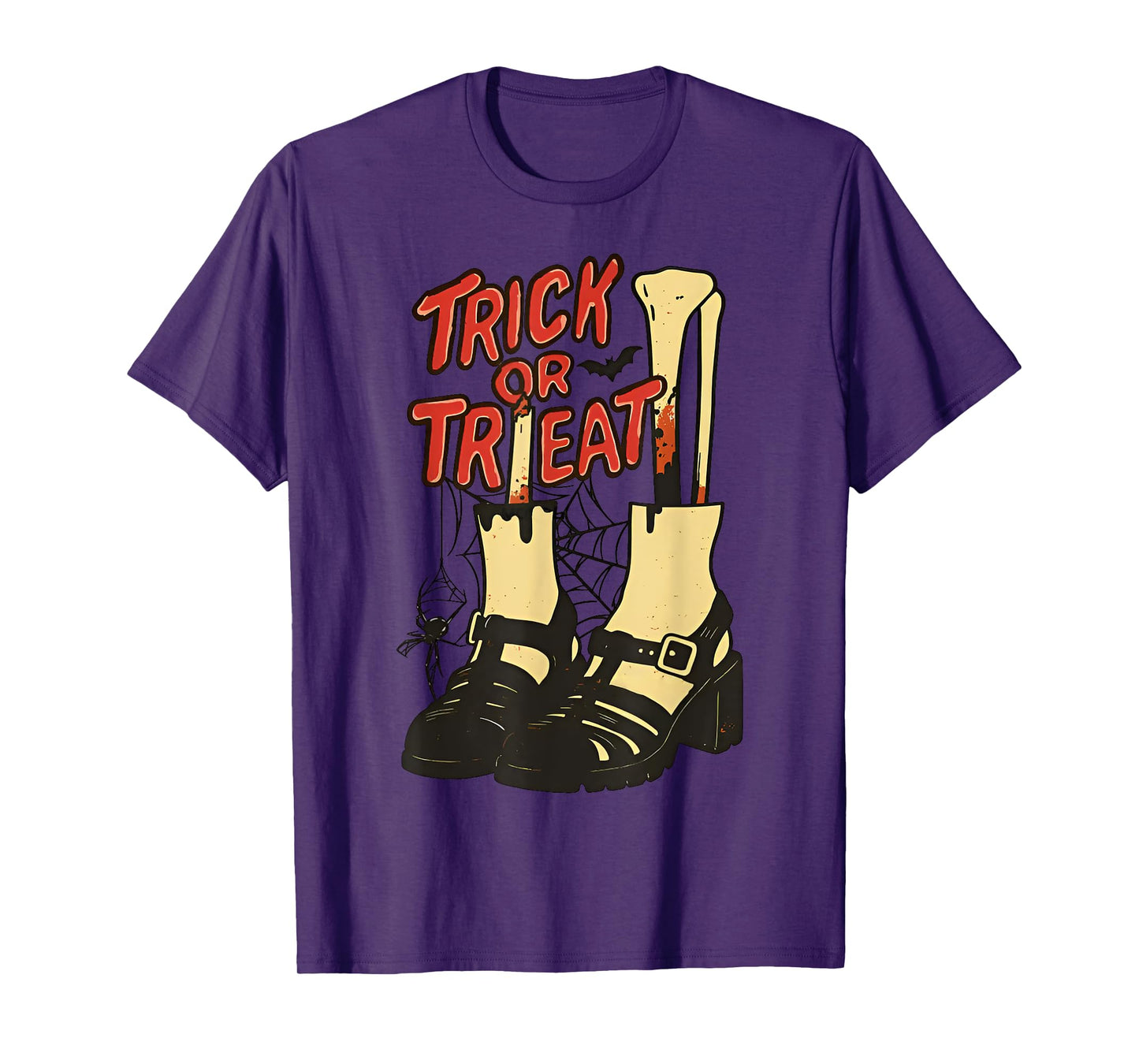 Funny Halloween Trick or Treat Skeleton Legs T-Shirt