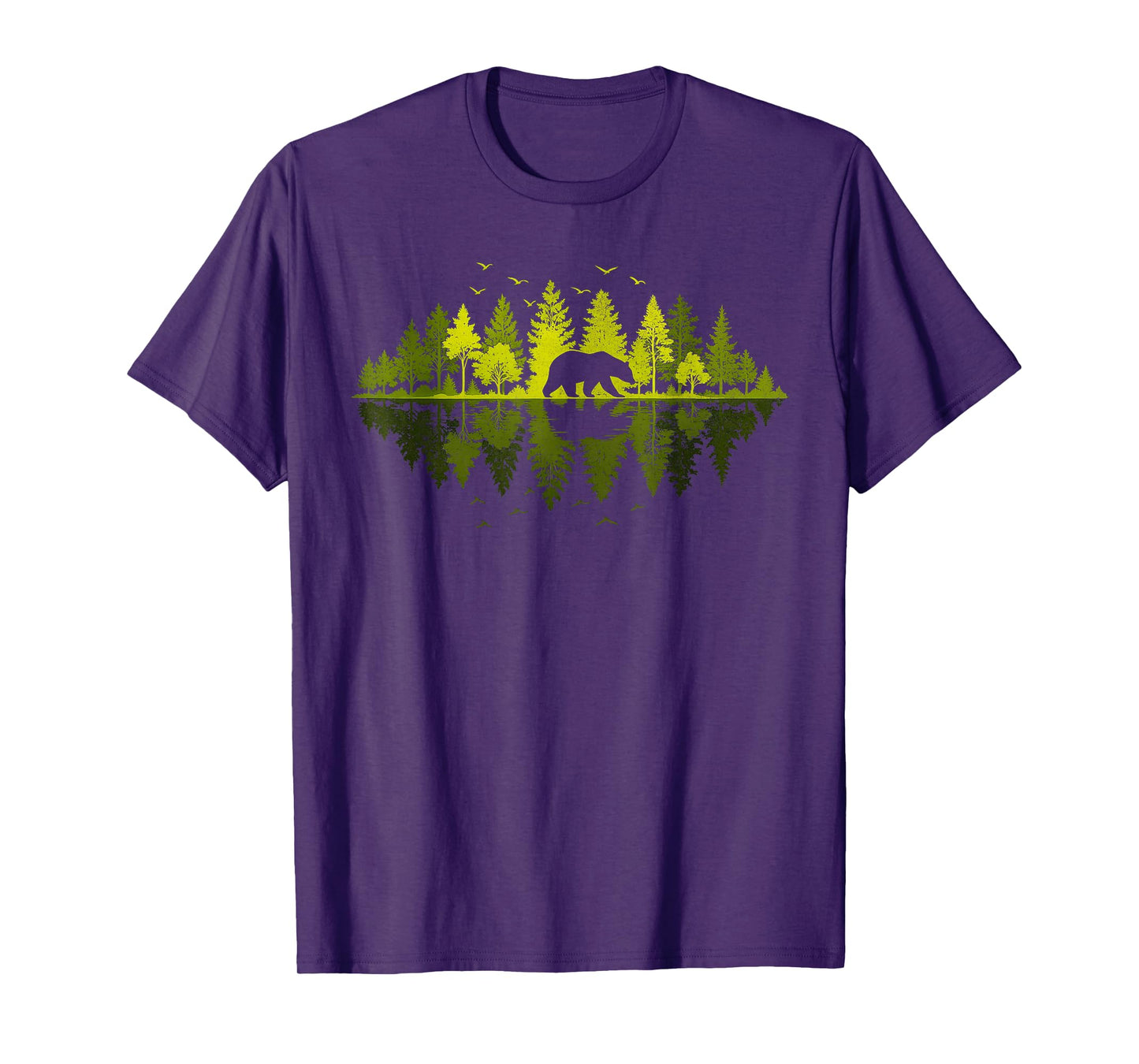 Trees Reflection Wildlife Nature Animal Bear Outdoor Forest T-Shirt