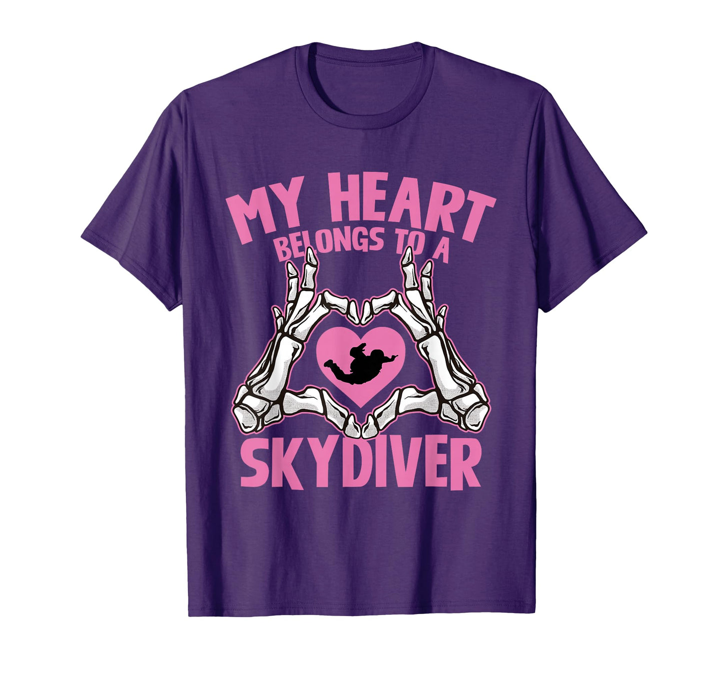 My Heart Belongs to A Skydiver Skydiving Love T-Shirt