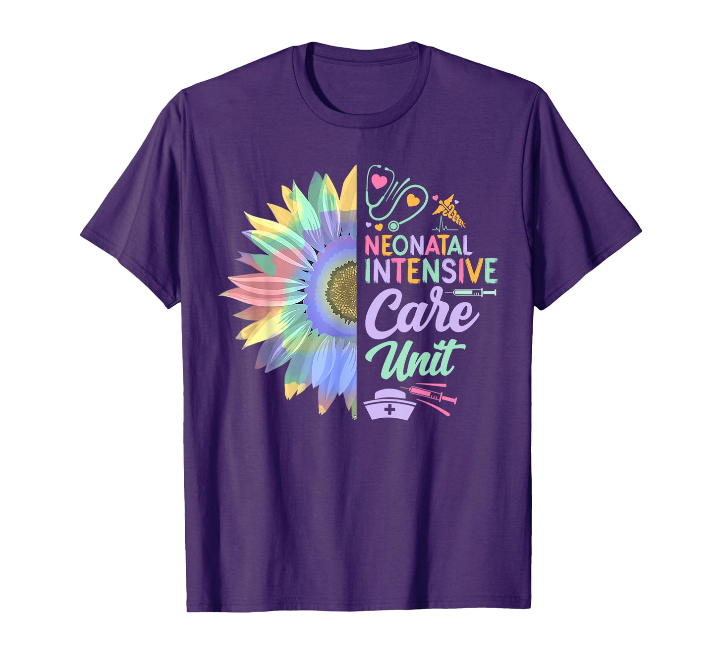 Neonatal Intensive Care Unit Funny Nurse Sun Flowers T-Shirt