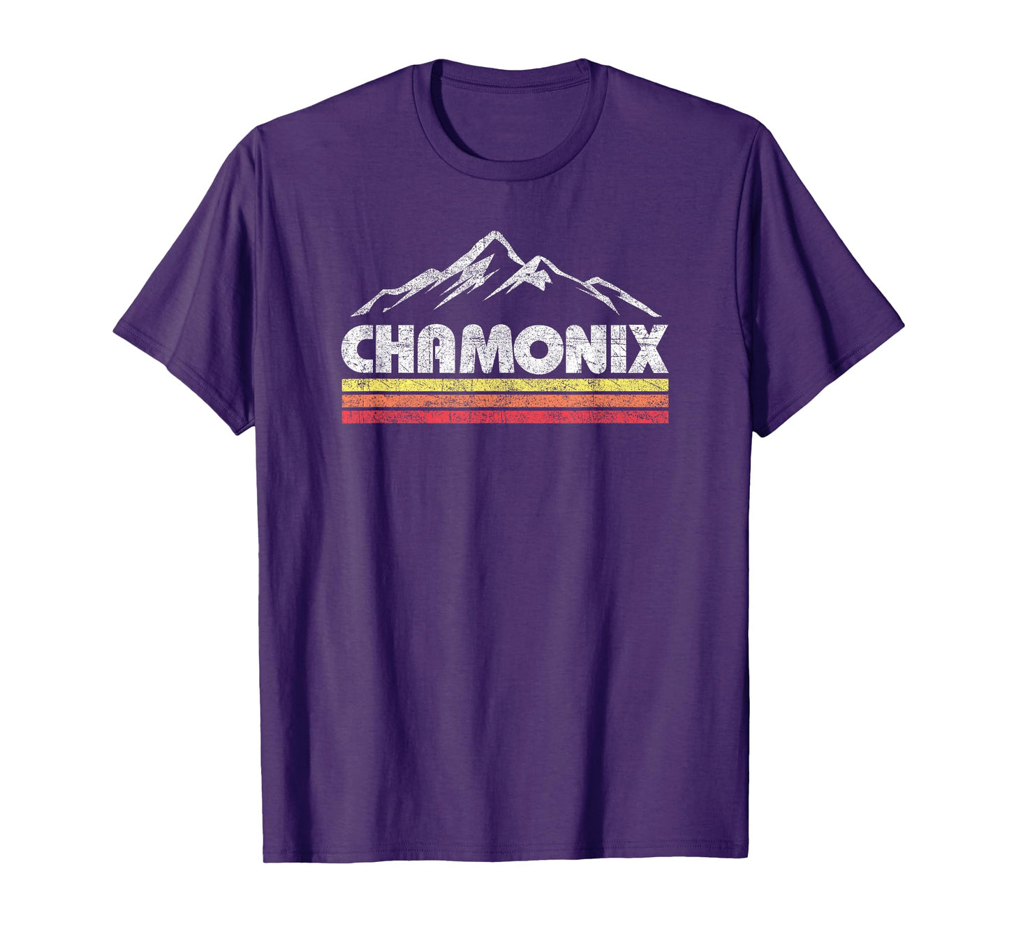 Vintage Chamonix Retro Mountain Mens Womens Souvenir T-Shirt