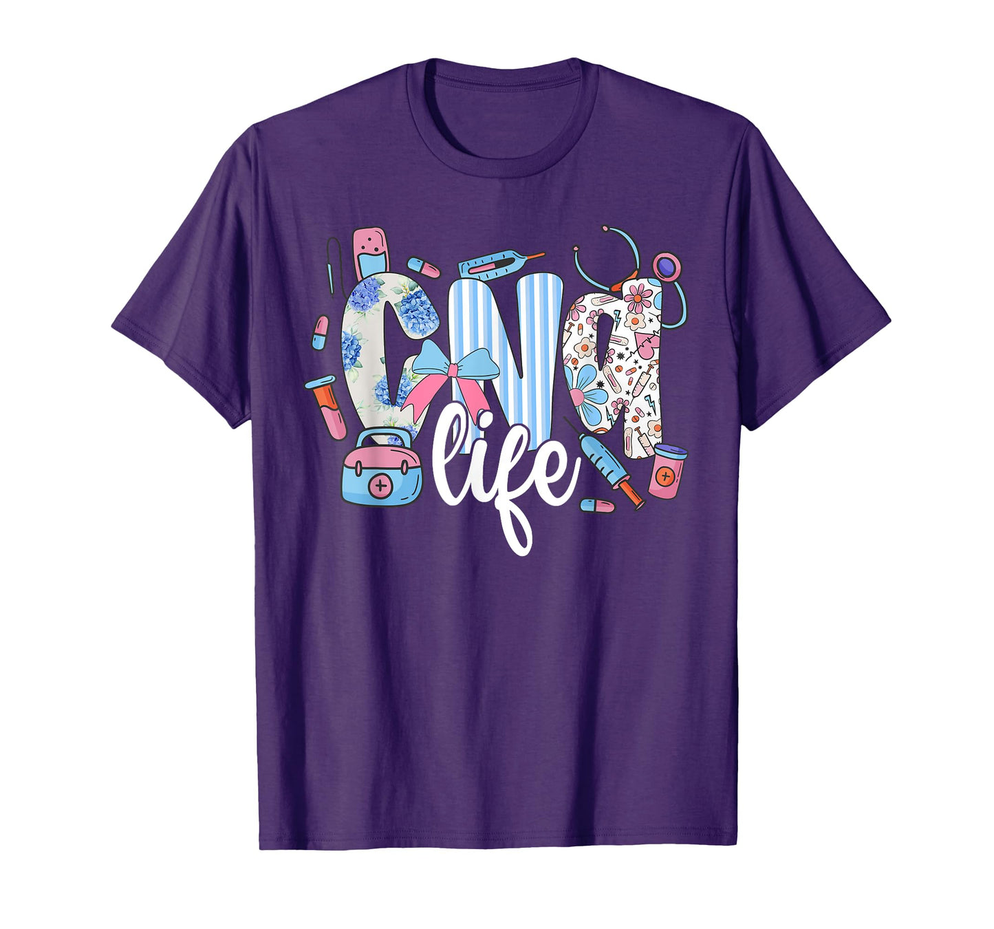 Coquette CNA Life Nurse Stethoscope Bow Cute Nurse T-Shirt