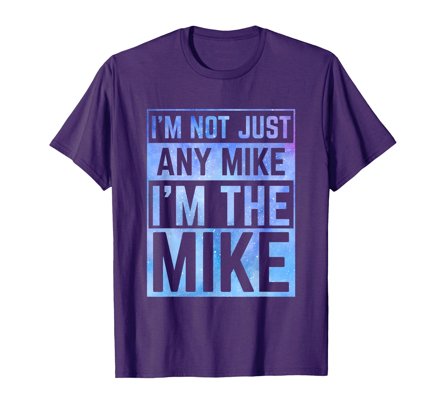 Personalized Gifts For Mike Unisex-Adults, Unisex-Kids Black Medium Modern Mock Collar Short Sleeve T-Shirt