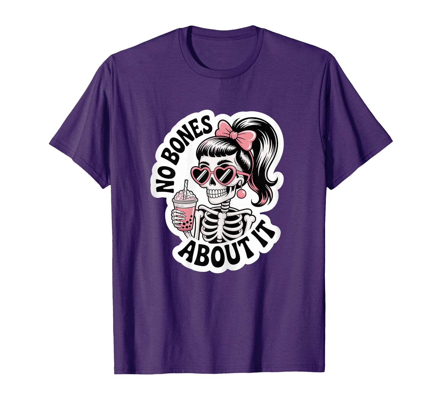 No Bones About It Skeleton Girl Heart Shades T-Shirt