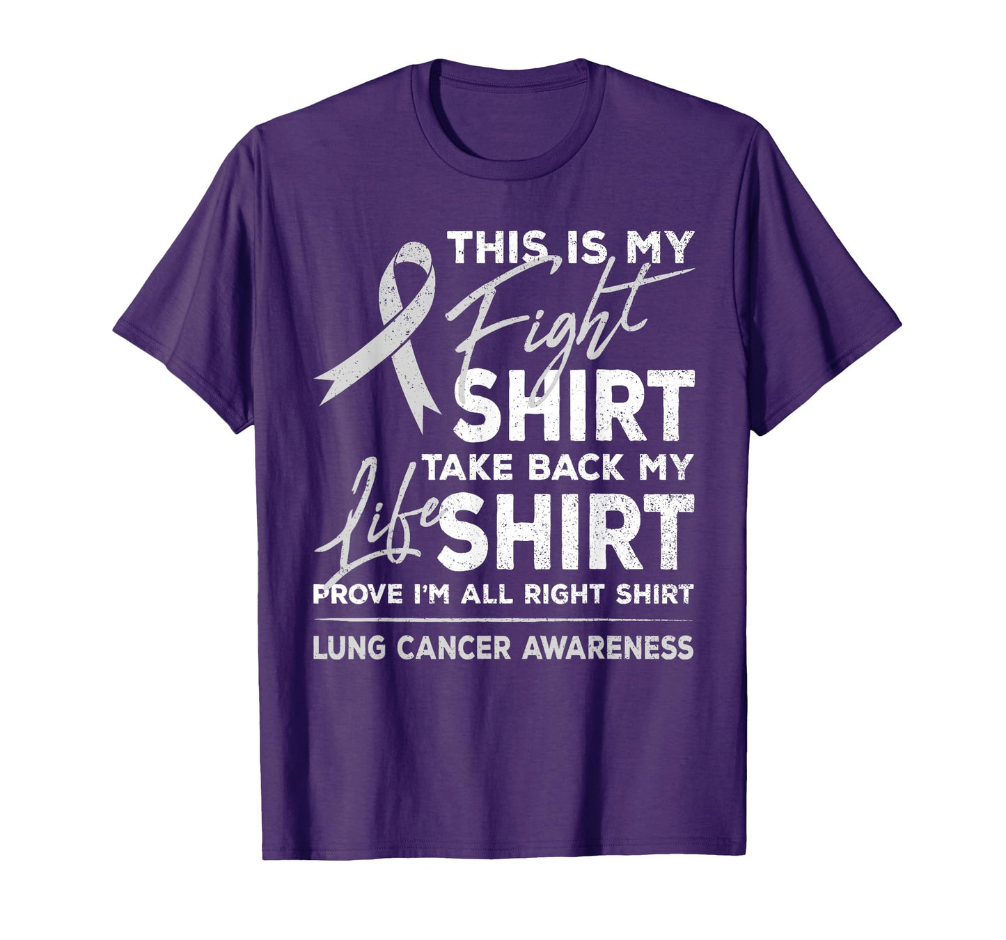 This is My Fight Shirt Lung Cancer Awareness Support Ribbon T-Shirt
