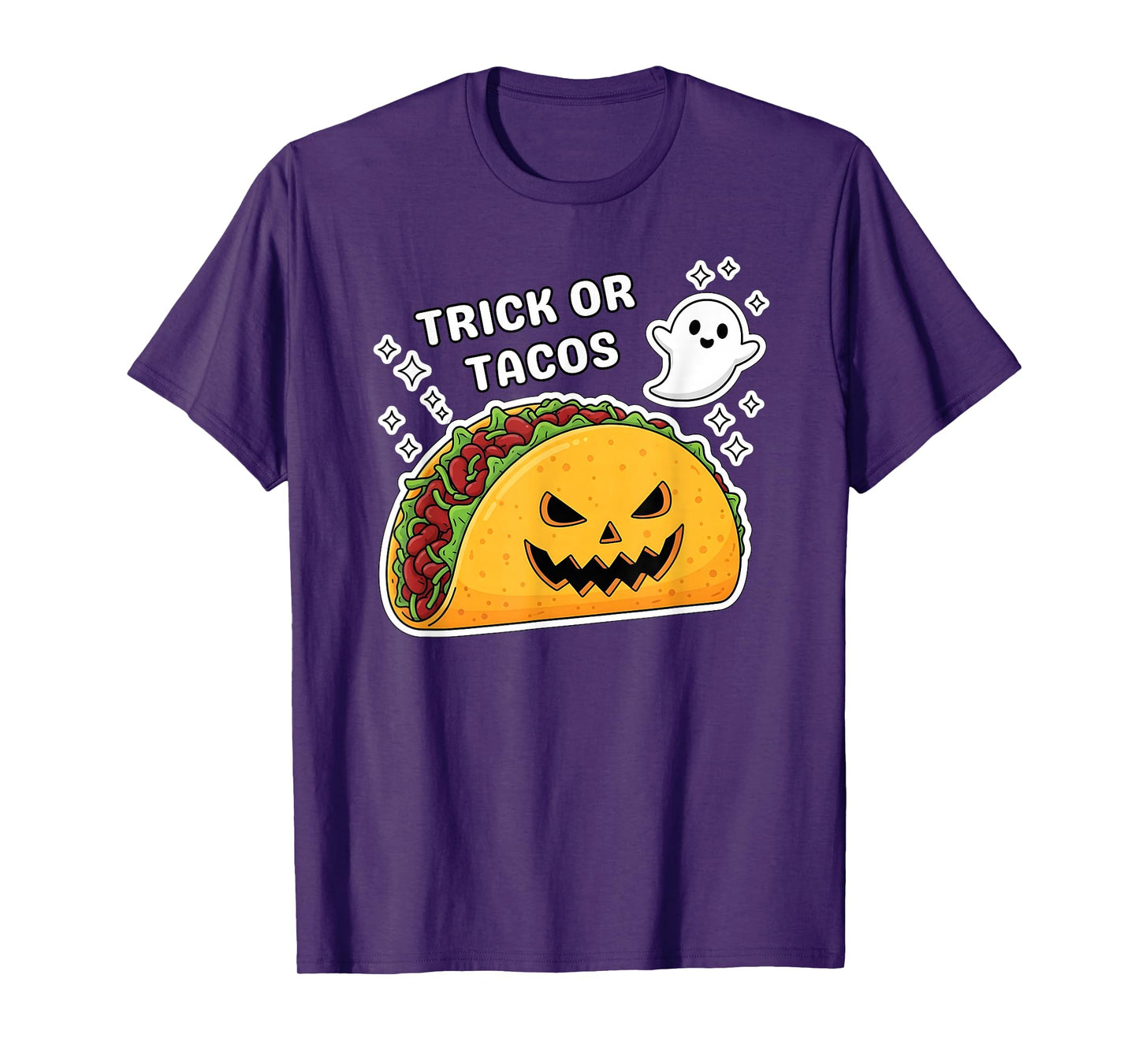 Funny Spooky Taco Jack-O-Lantern Halloween Mexican Food T-Shirt
