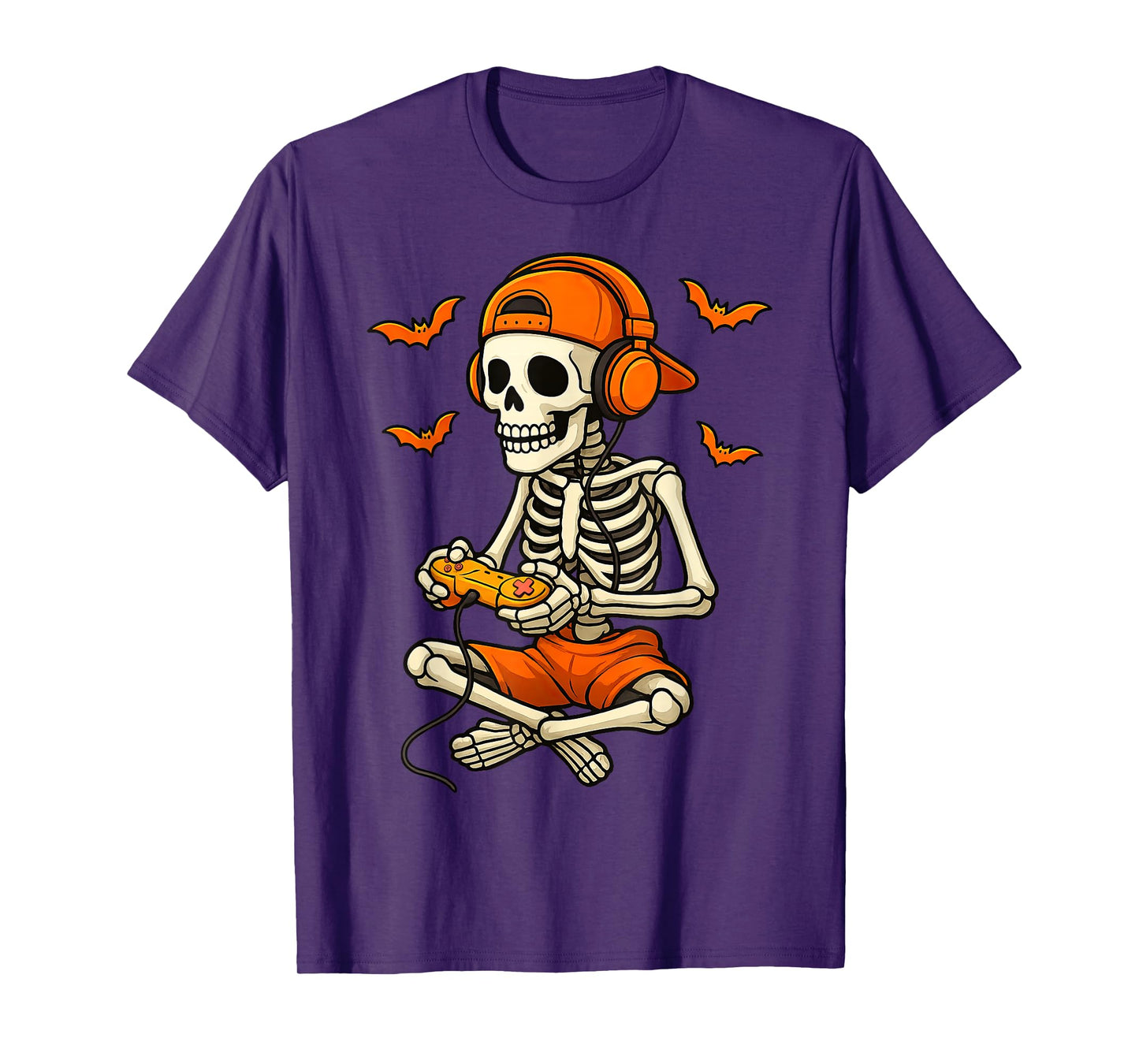 Halloween Skeleton Gamer Video Gaming Funny Gaming Skeleton T-Shirt