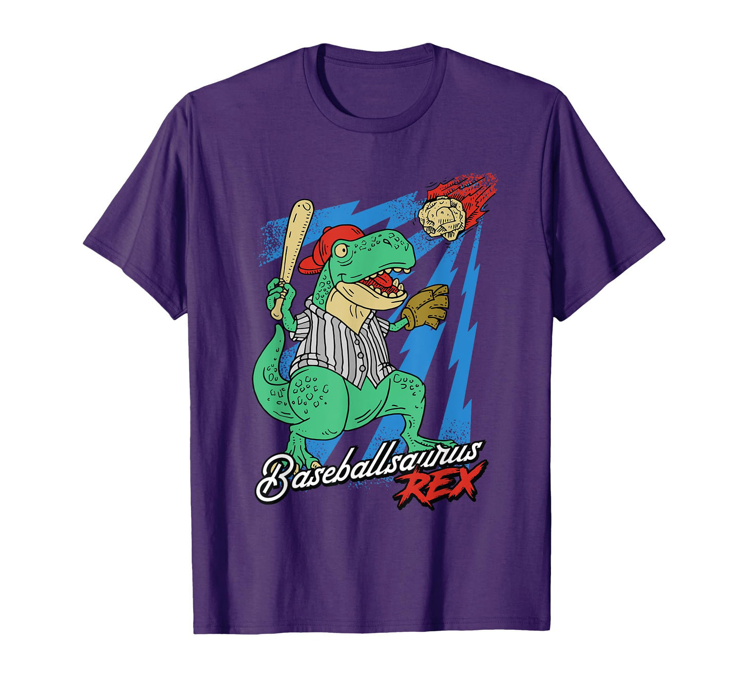 Baseballsaurus T-Rex Dinosaur Baseball Player Dino Sports T-Shirt