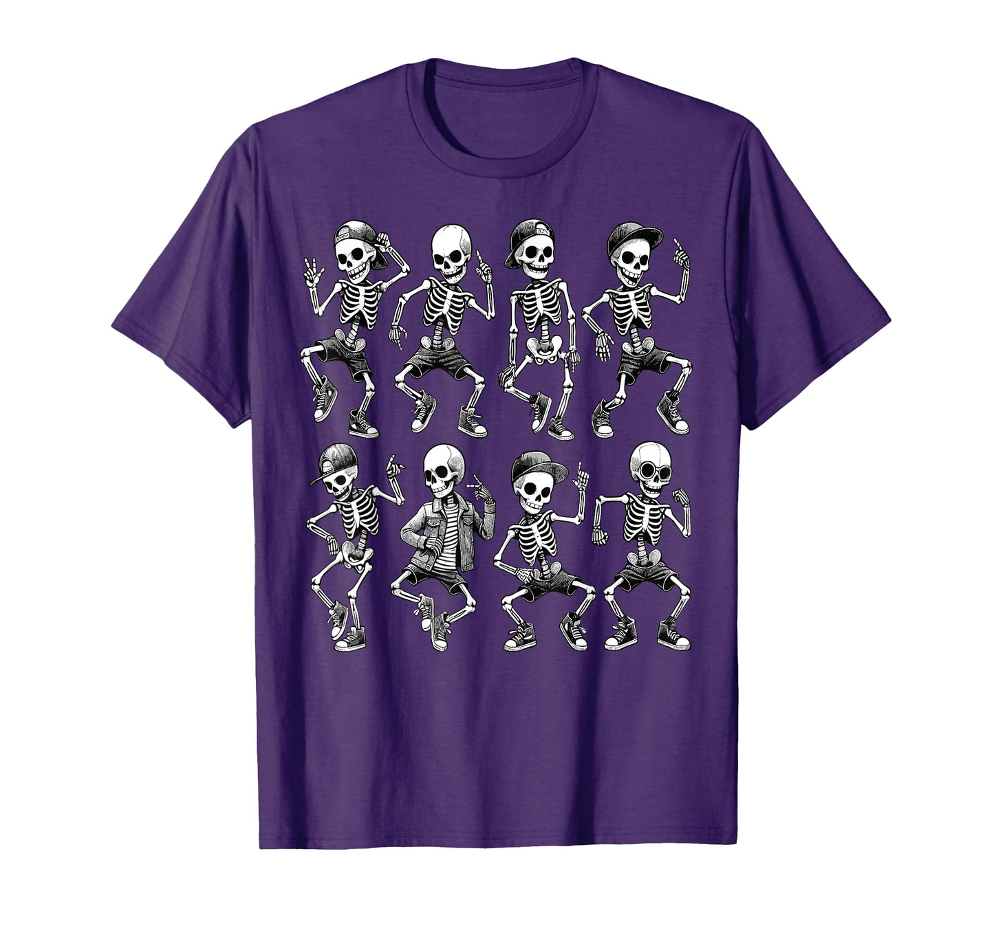Dancing Skeletons Dance Challenge Boys Girl Kids Halloween T-Shirt