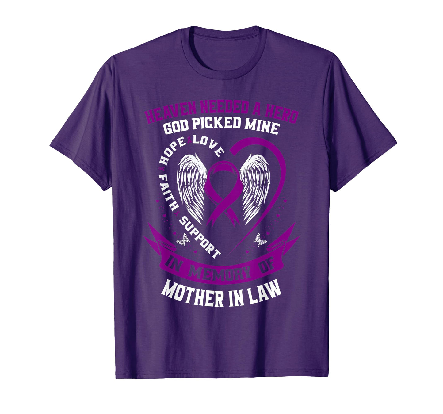 Purple In Memory of my Mother In Law Pancreatic Cancer Gifts T-Shirt