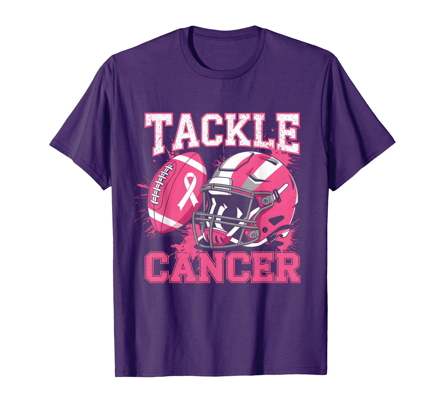 Tackle Breast Cancer Football Pink Breast Cancer Awareness T-Shirt