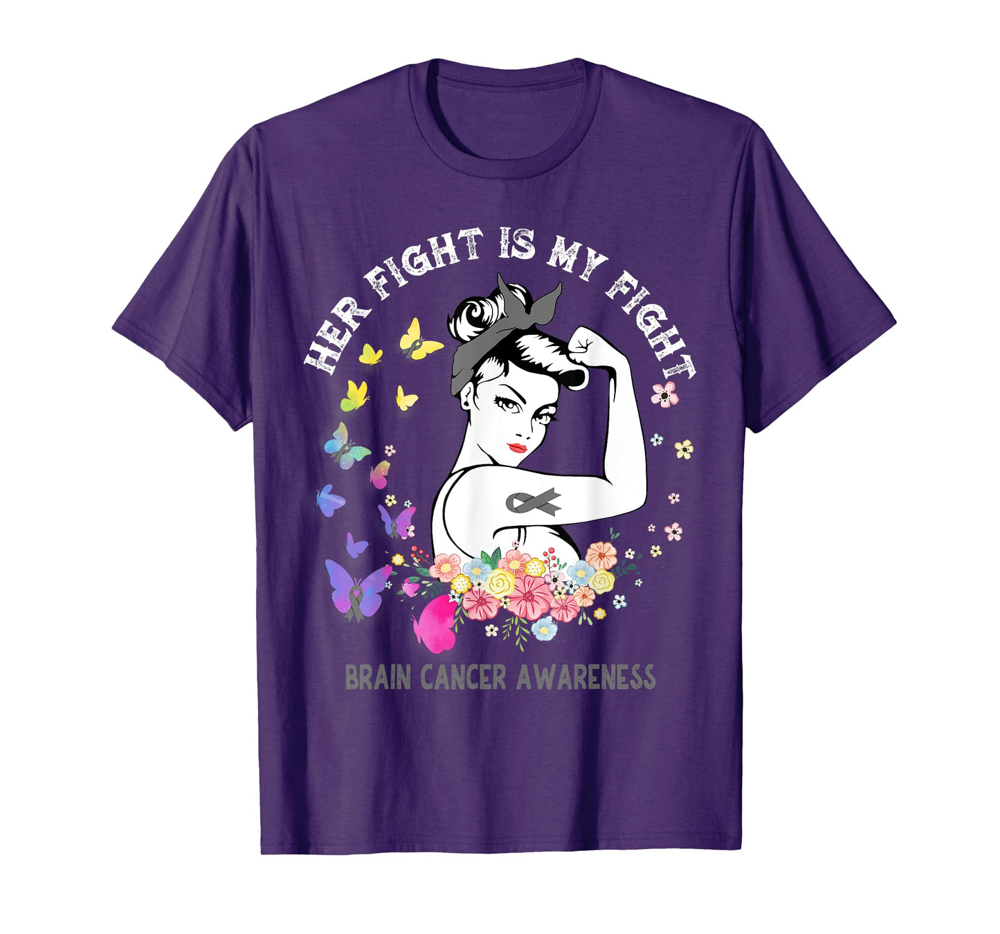 Her Fight Is My Fight Brain Cancer Awareness Shirt
