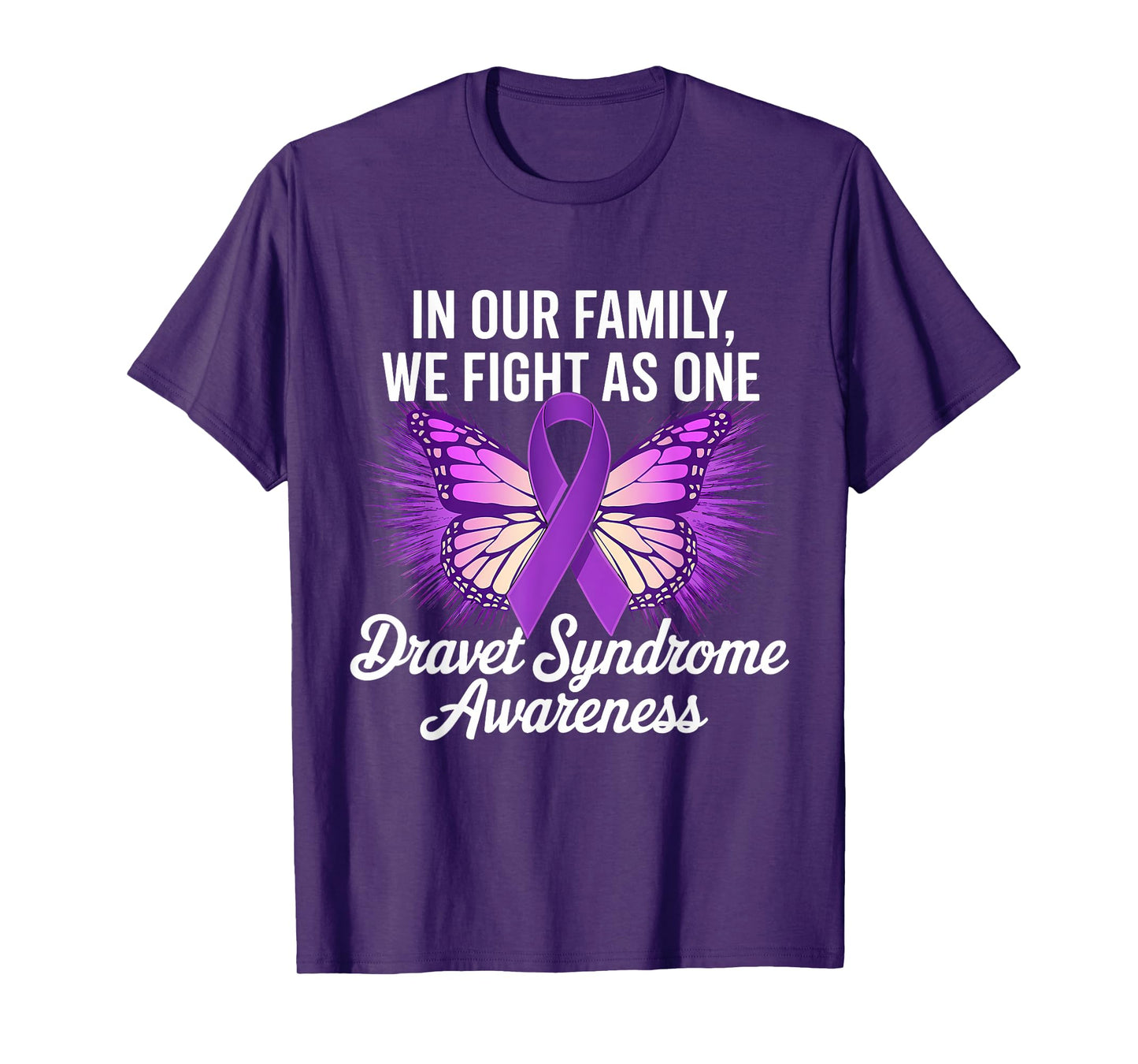 We Fight As One Dravet Syndrome Awareness Month Butterfly T-Shirt