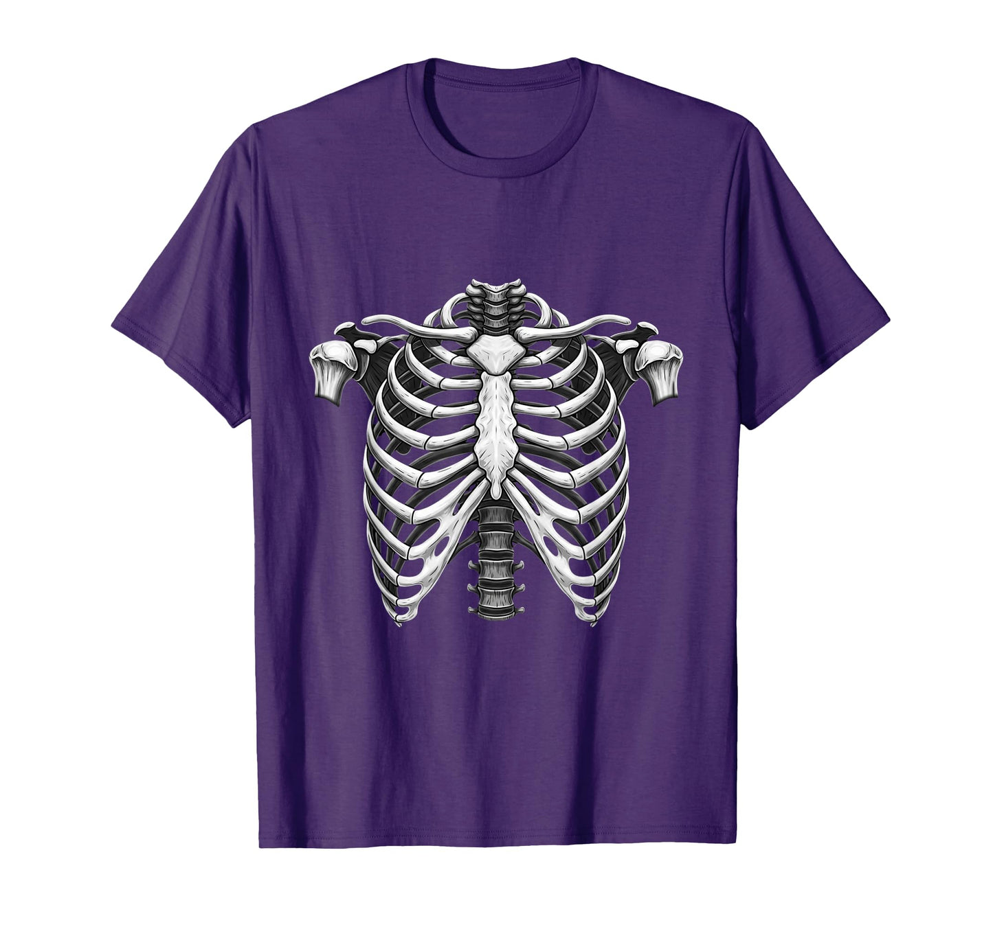 Skeleton Rib Cage Halloween Costume Graphic Realistic Human T-Shirt