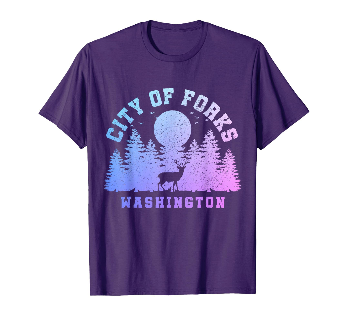 City Of Forks Washington Deer Nature Hiking Camping Pride T-Shirt
