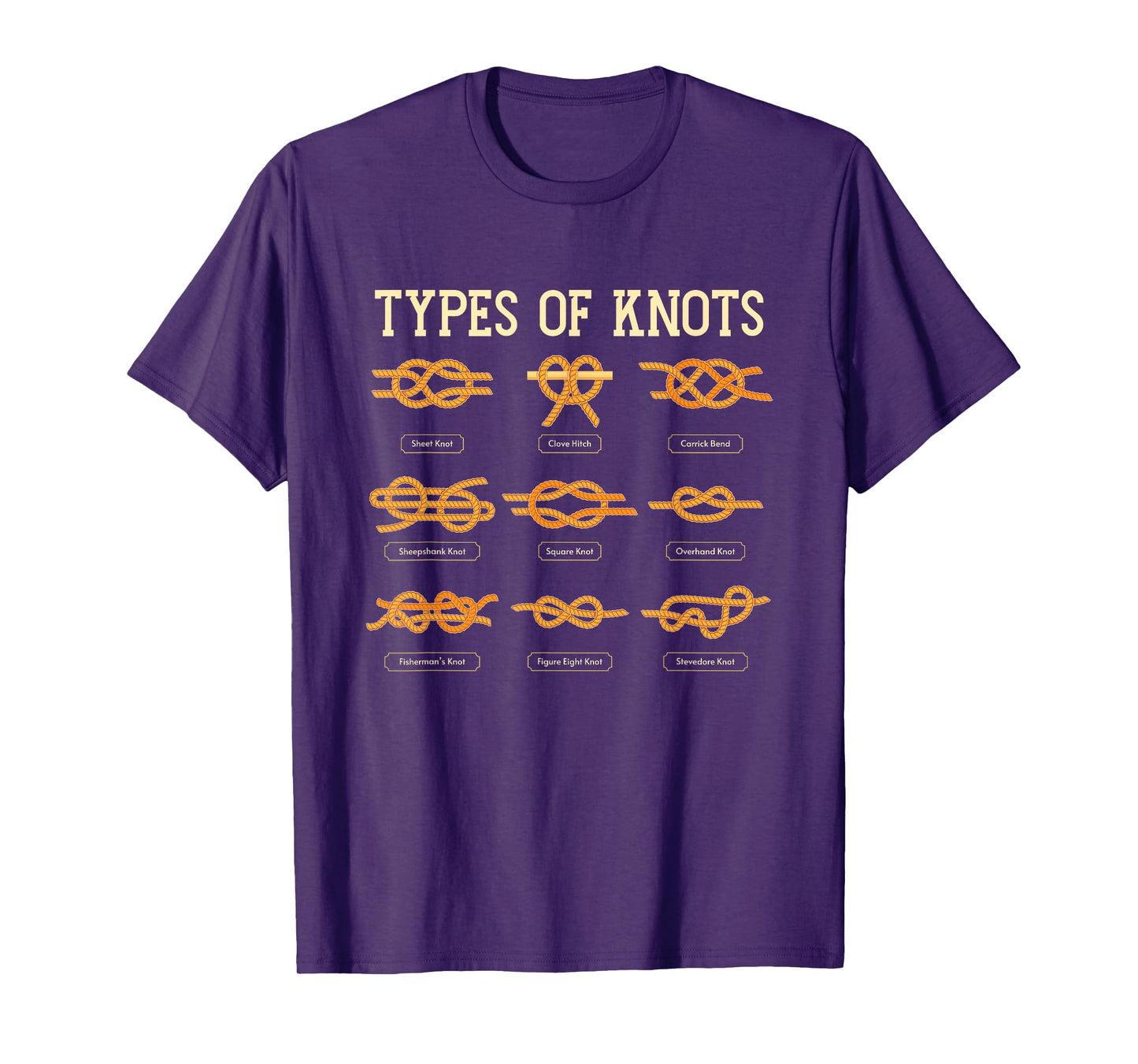 Scout Scouting Wilderness Nature - Uniform Types Of Knots T-Shirt
