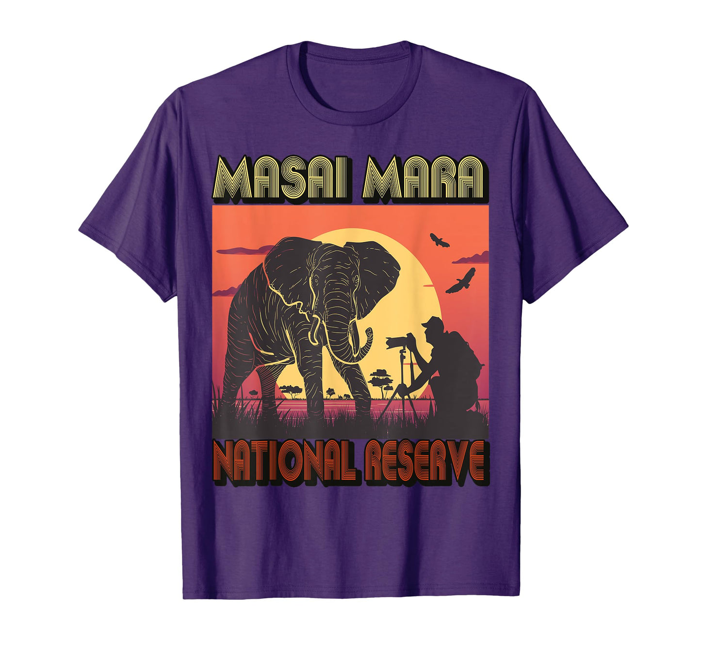 Masai Mara Elephant National reserve Kenya Safari Tour T-Shirt