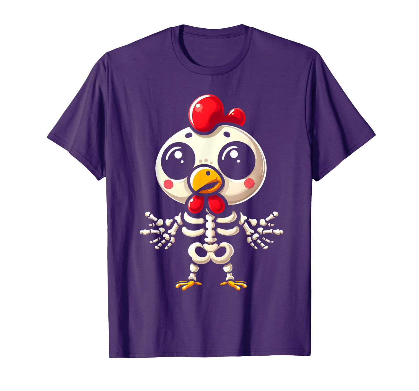 Halloween Spooky Cute Chicken Skeleton Funny Farm Animal T-Shirt
