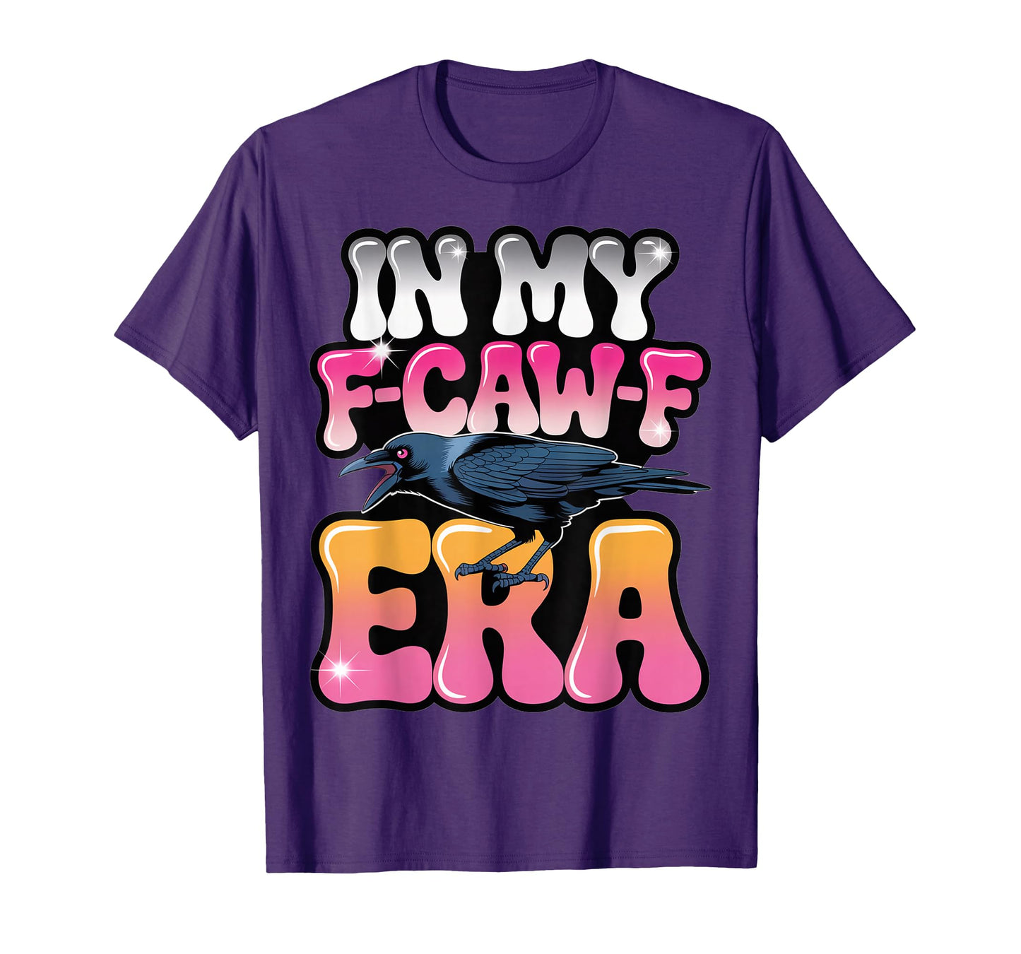 in My F-CAW-F Era Retrowave Crow Aesthetic T-Shirt