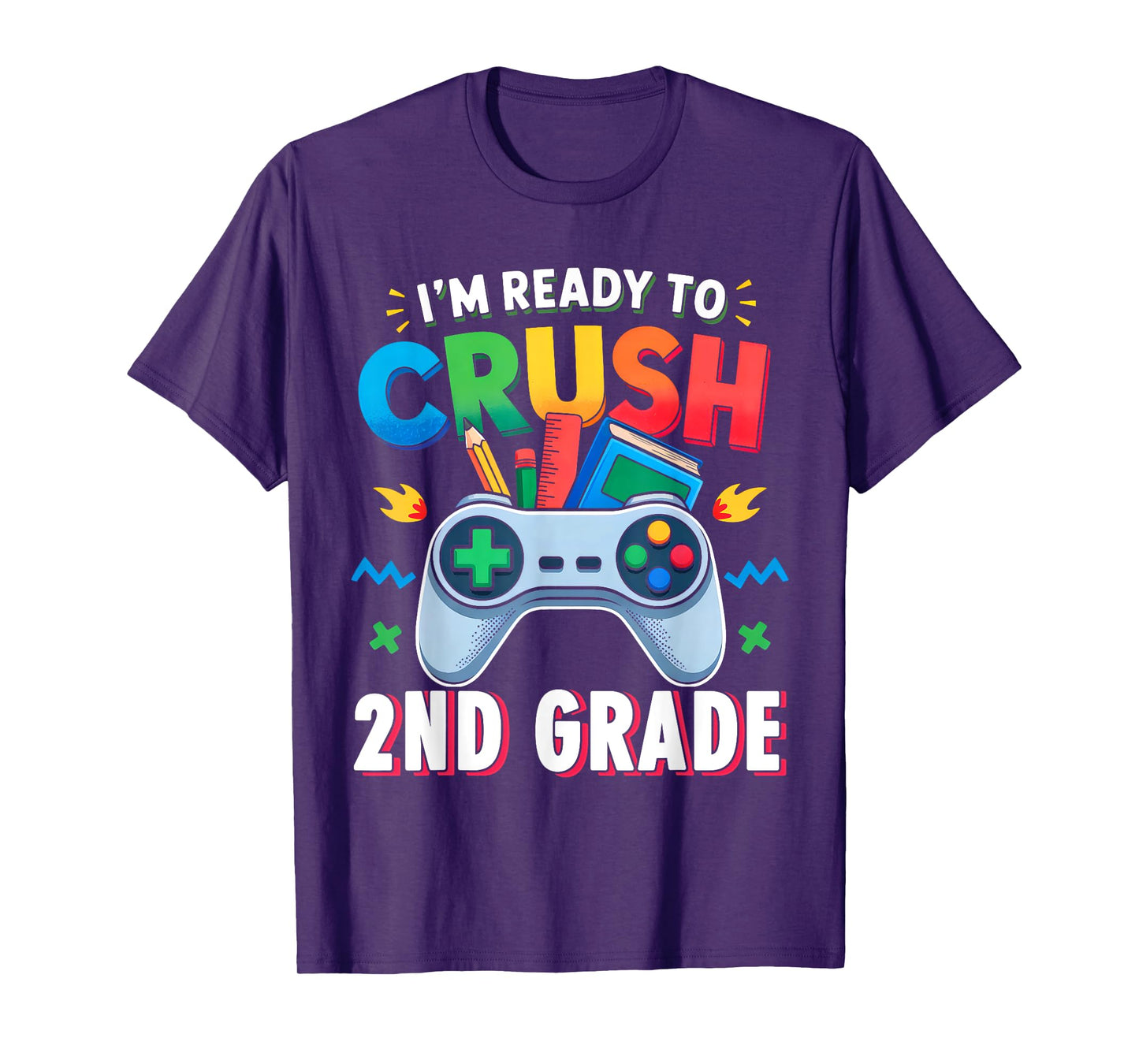 2nd Grade Shirt For Boys Video Game Back to School First Day T-Shirt
