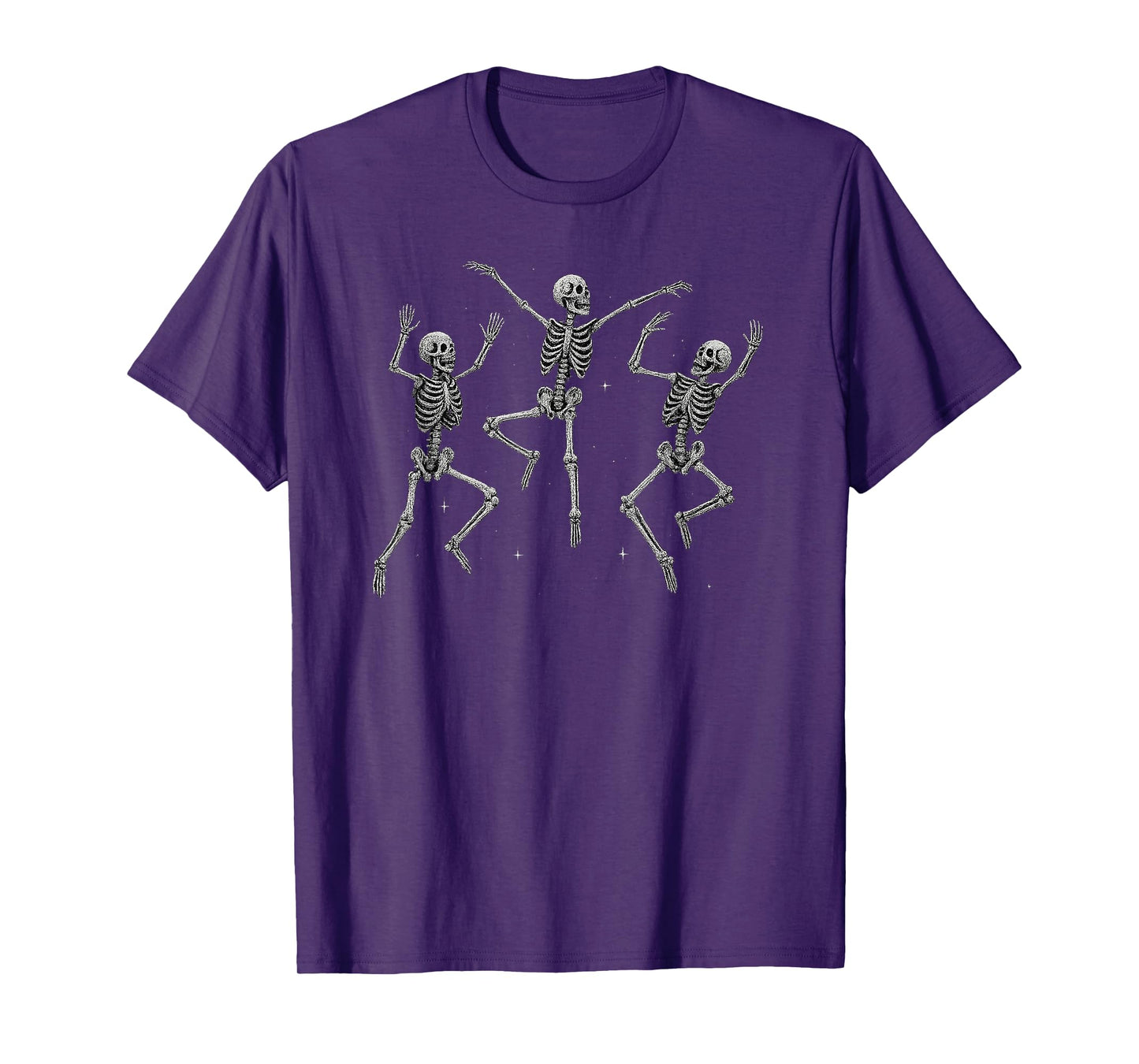 Dancing Skeletons Funny Spooky Halloween Night Party T-Shirt