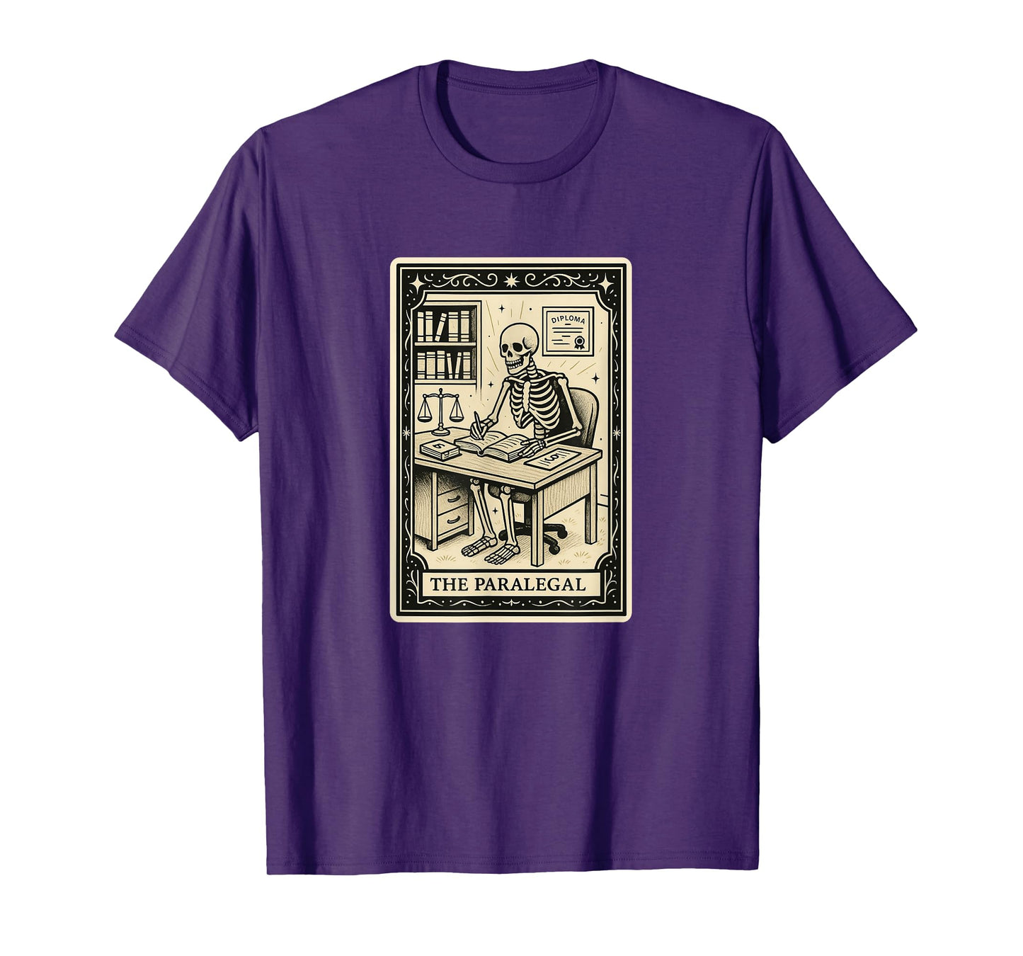 The Paralegal Tarot Card - Spooky Gothic Law Court Attorney T-Shirt