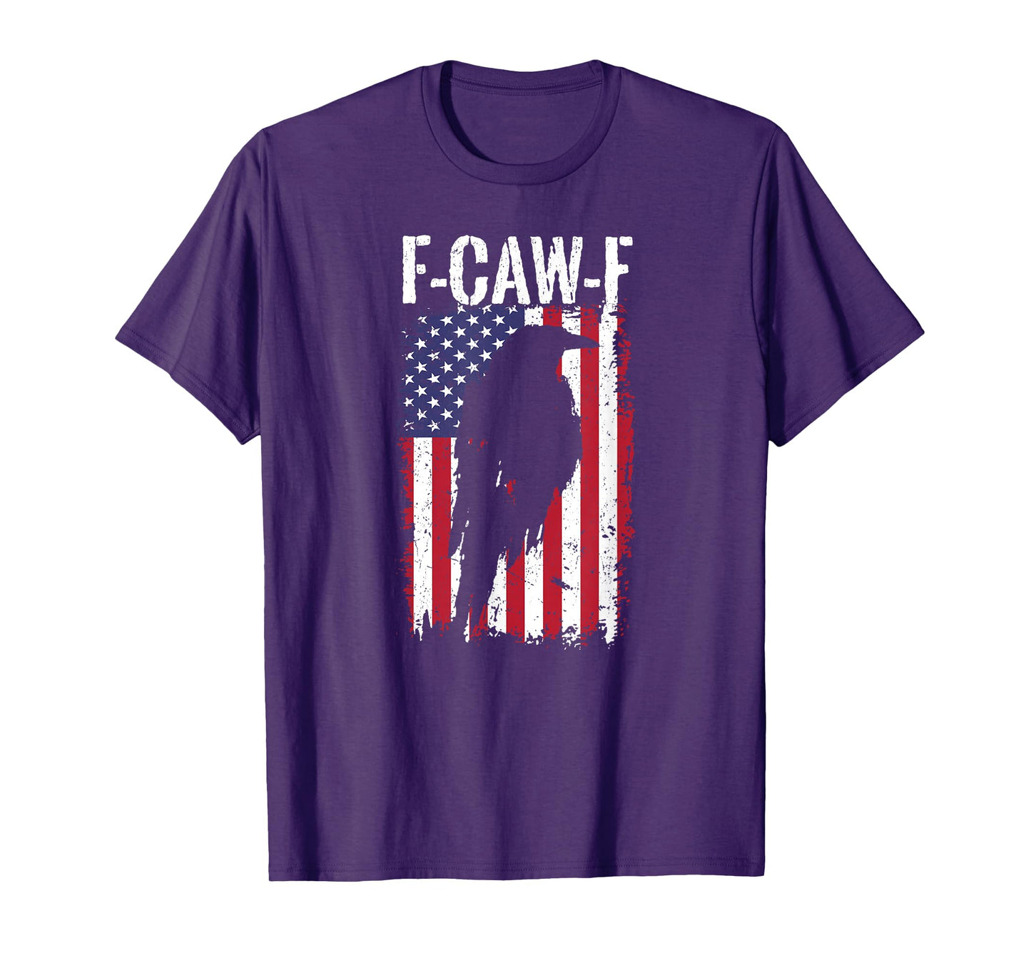 F-Caw-F Crow Funny USA Flag FCAWF T-Shirt