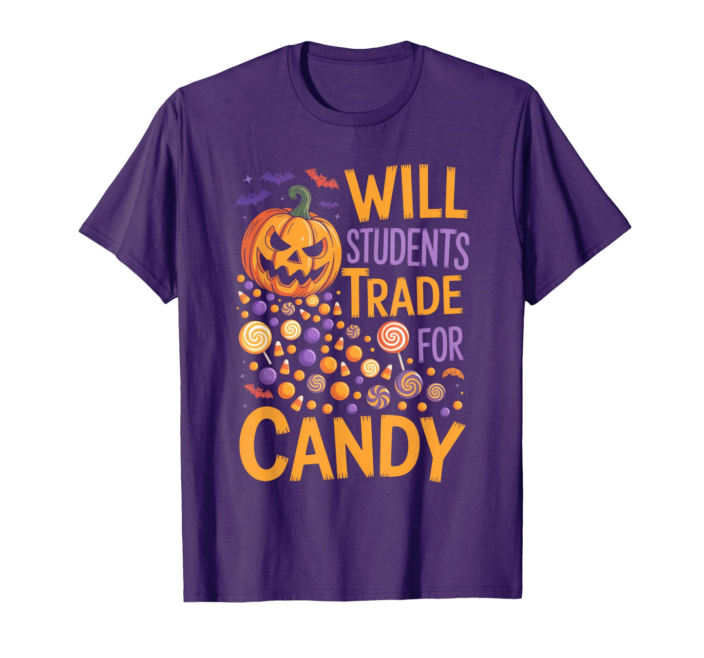 Will Trade Students for Candy Halloween Costume Teacher T-Shirt