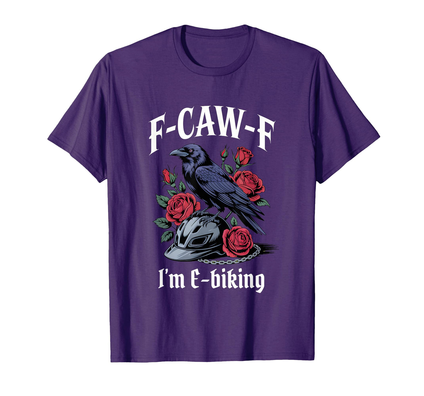 Funny F-Caw-F E-Biking Gothic T-Shirt
