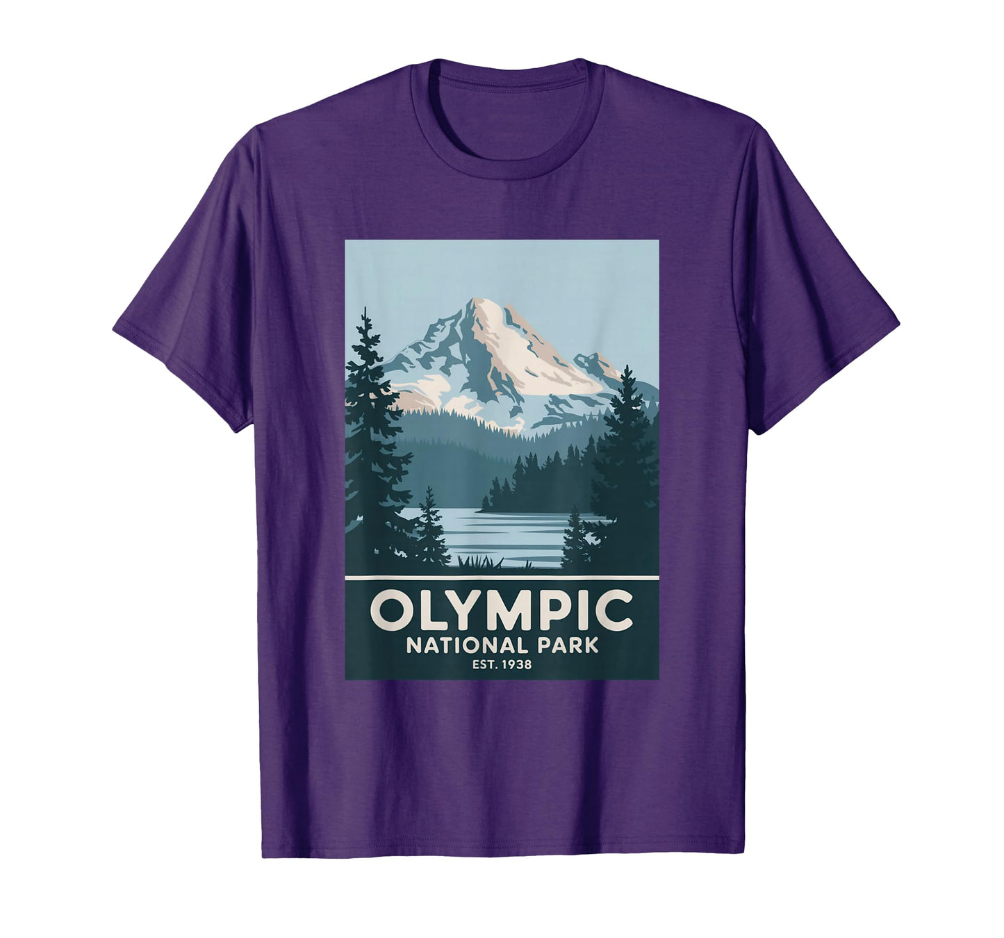 Olympic National Park Vintage Camping Hiking Men Women Kids T-Shirt