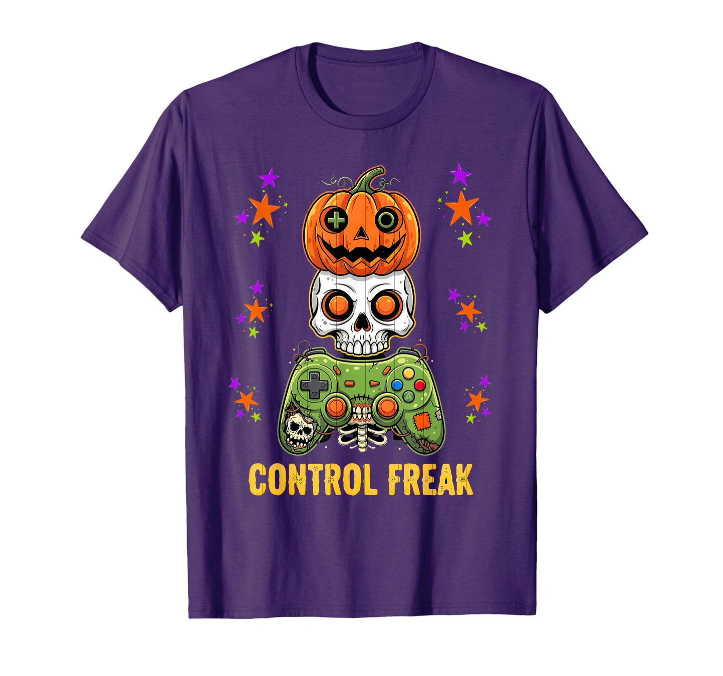 Control Freak Funny Video Game Halloween Gaming Tee Gamers T-Shirt