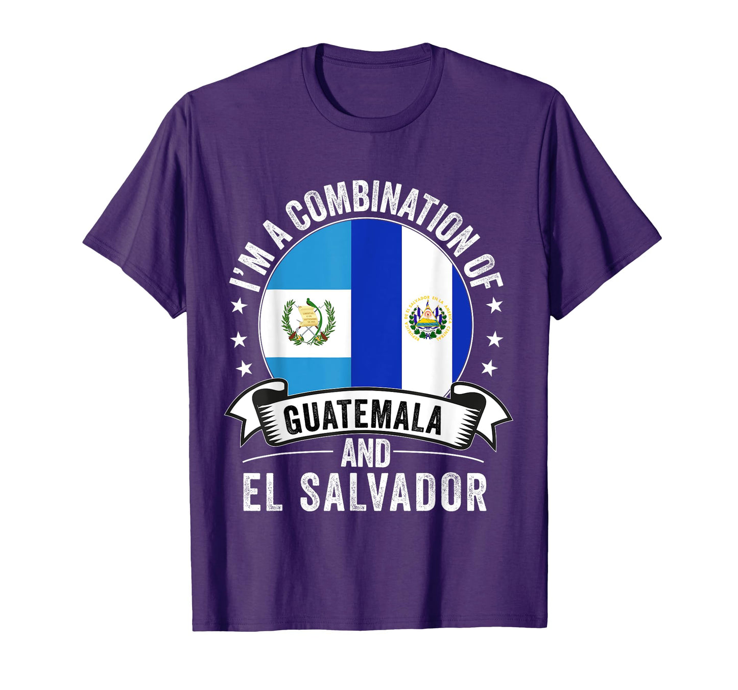 Half Salvadorian Half Guatemalan Flag El Salvador Guatemala T-Shirt