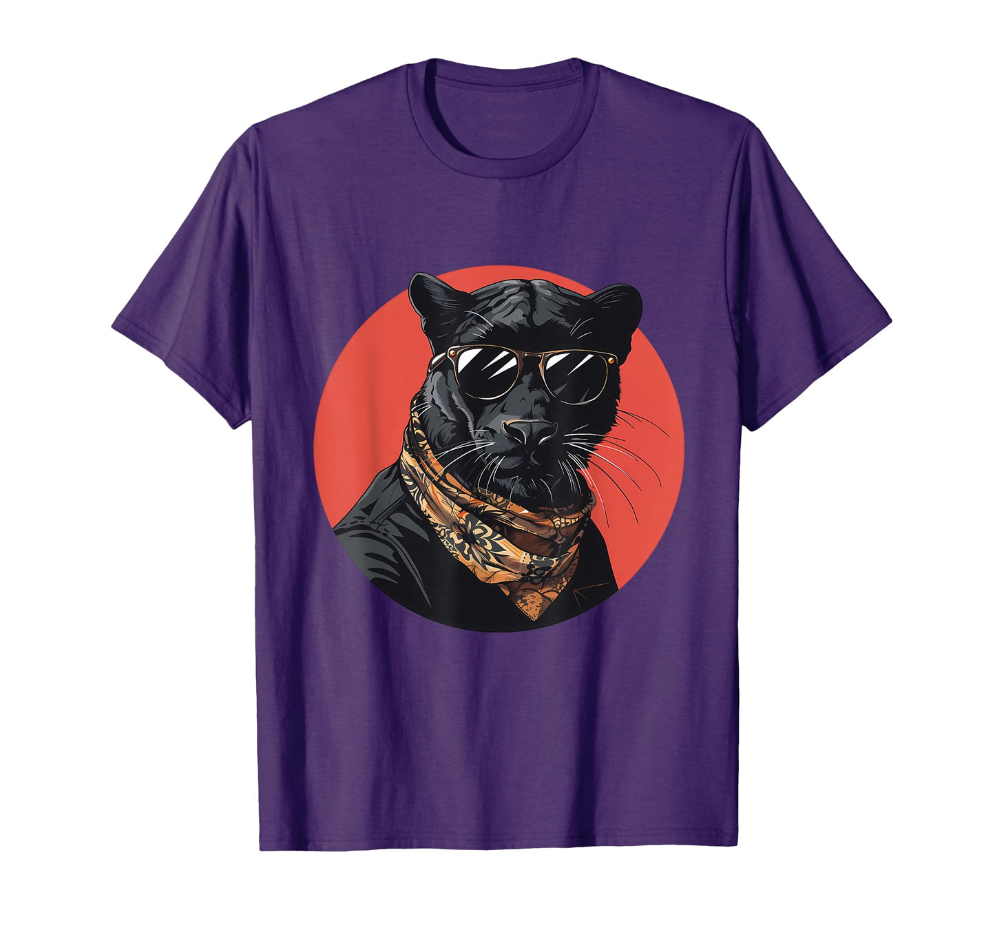 Panther Animal Lovers Artwork Portrait Nature Sunglasses T-Shirt