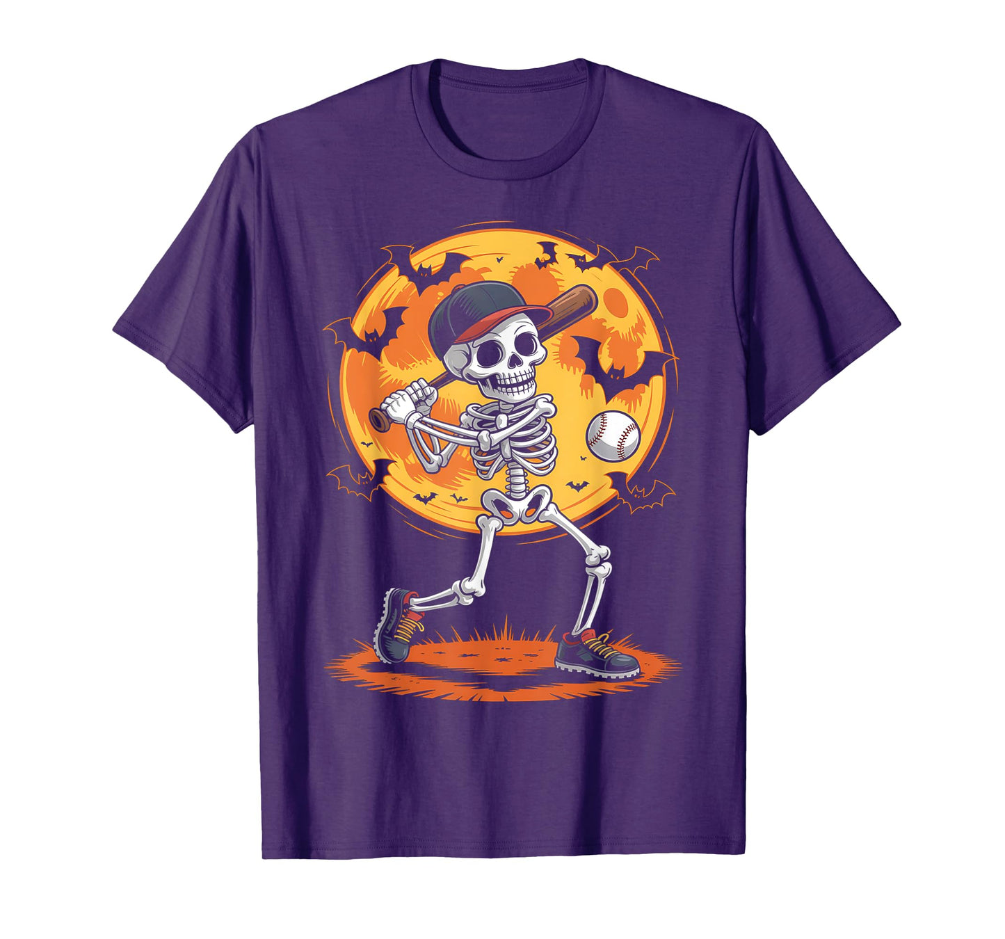 Baseball Skeleton Halloween Baseball T-Shirt