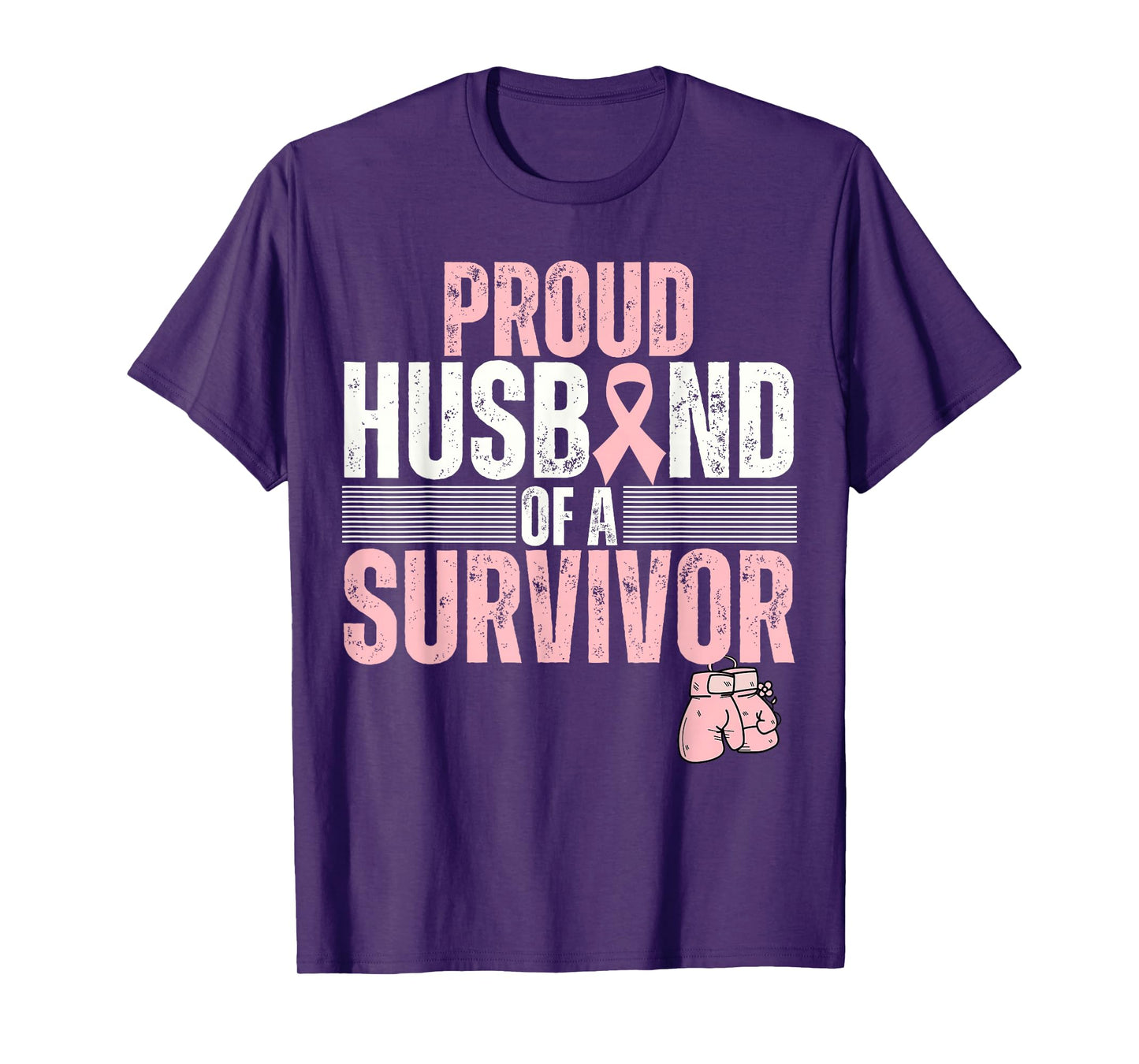 Proud Husband Of Survivor Breast Cancer Survivor Awareness T-Shirt