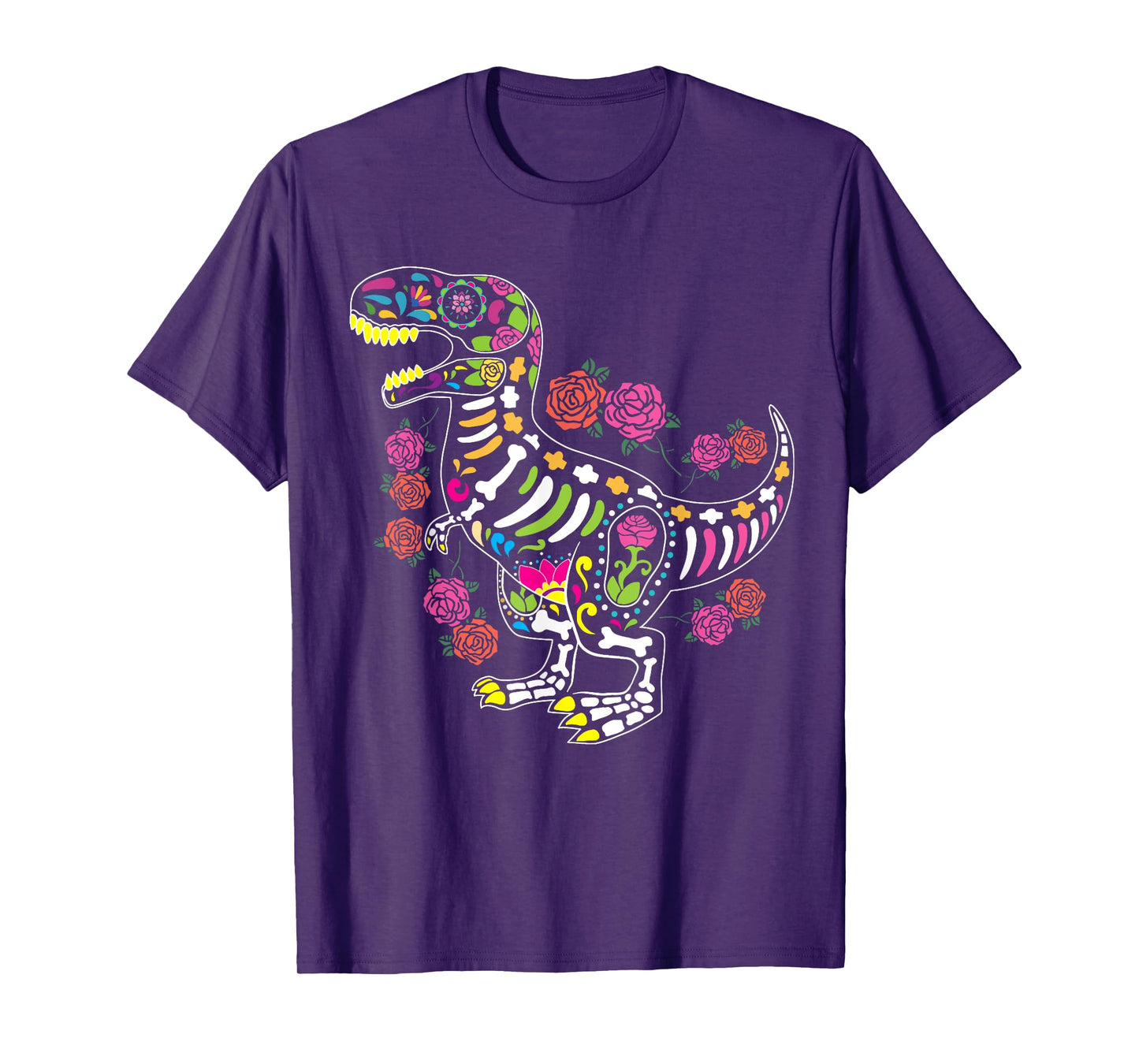 Kids Dia De Los Muertos Skull Dinosaur Mexican Boy Toddler T-Shirt