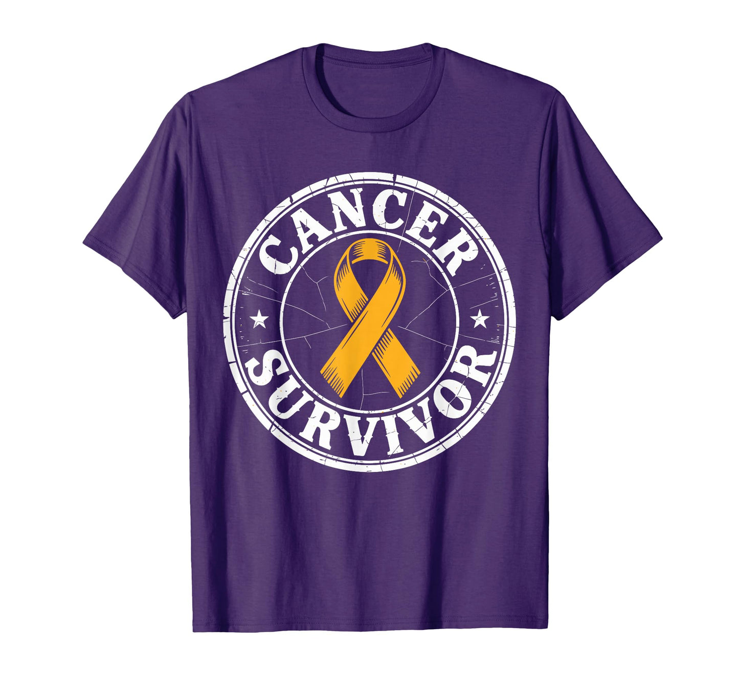 Childhood Cancer Survivor Gold Ribbon Badge Pediatric Cancer T-Shirt