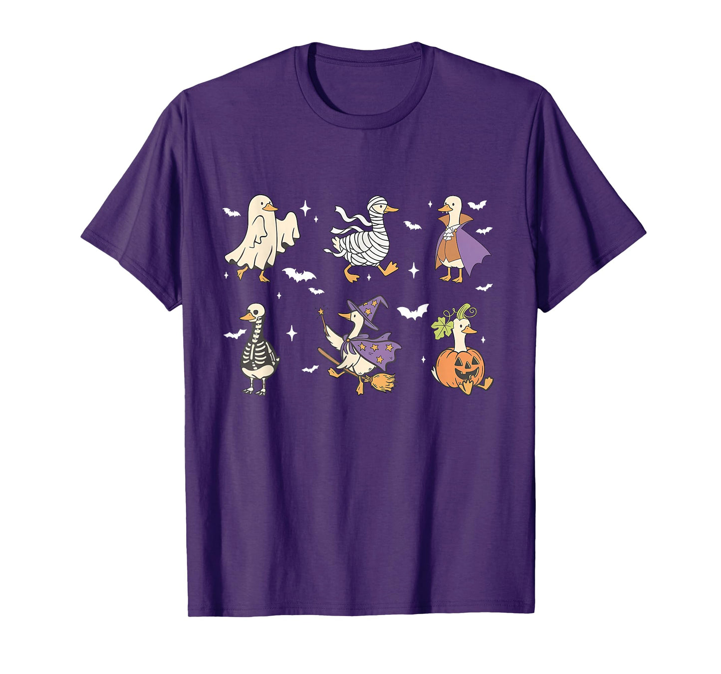 Halloween Silly Goose Ghost Fall Spooky Pumpkin T-Shirt