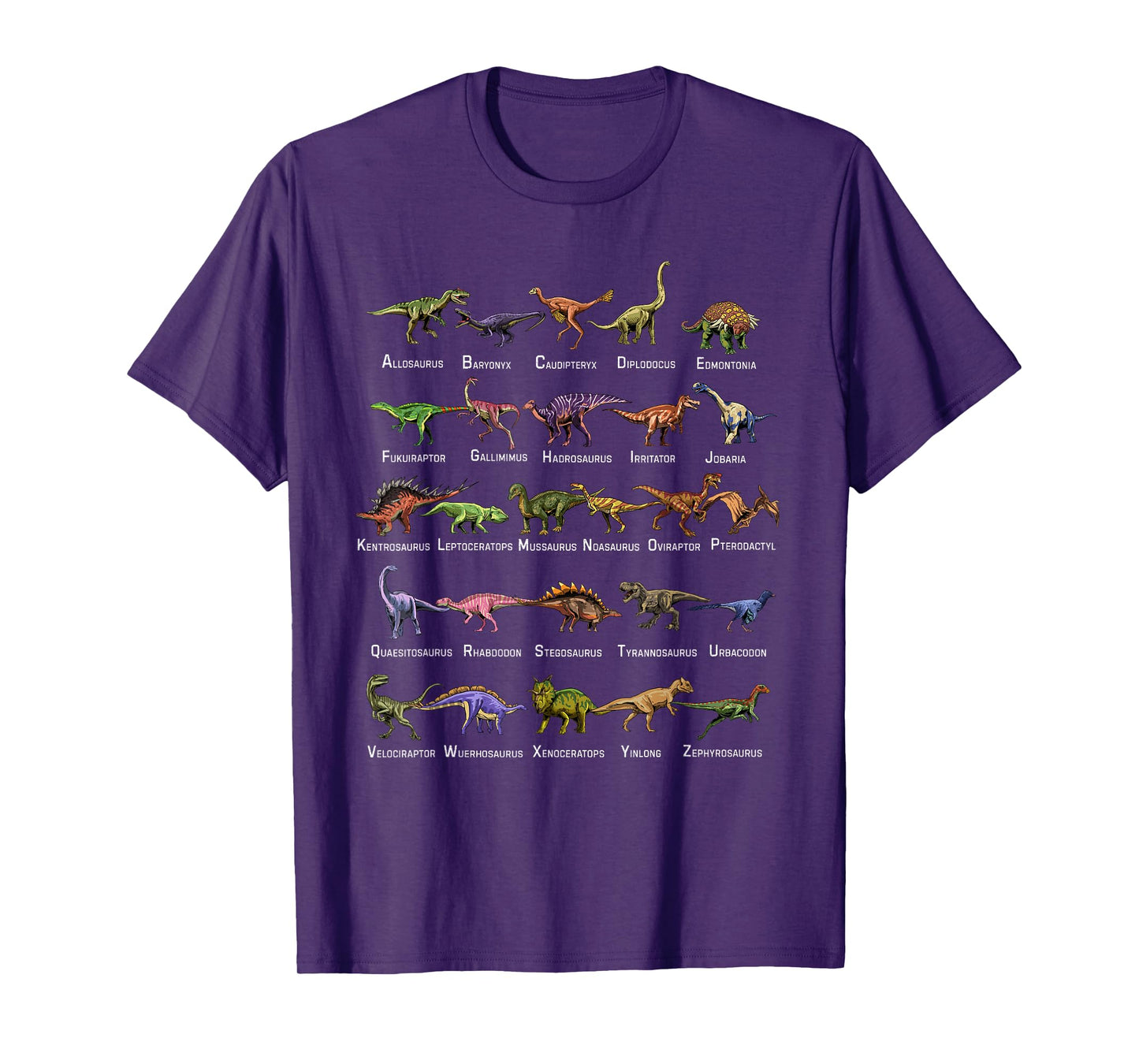 Dinosaur Alphabet Shirt Educational Dino Dinosaur Lover Kids T-Shirt