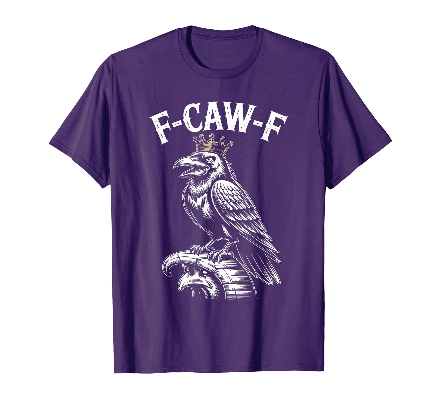 Funny F-Caw-F Crow Gothic Moon Humor Halloween T-Shirt