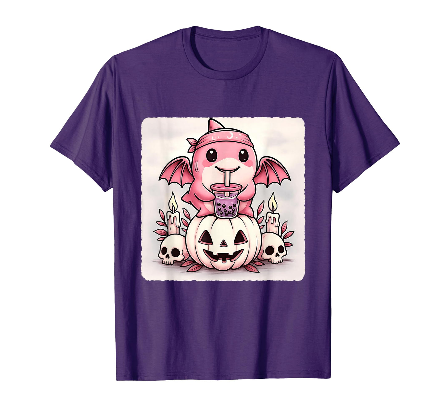 Shark Bat Kawaii Pastel Goth Creepy Cute Skeleton T-Shirt